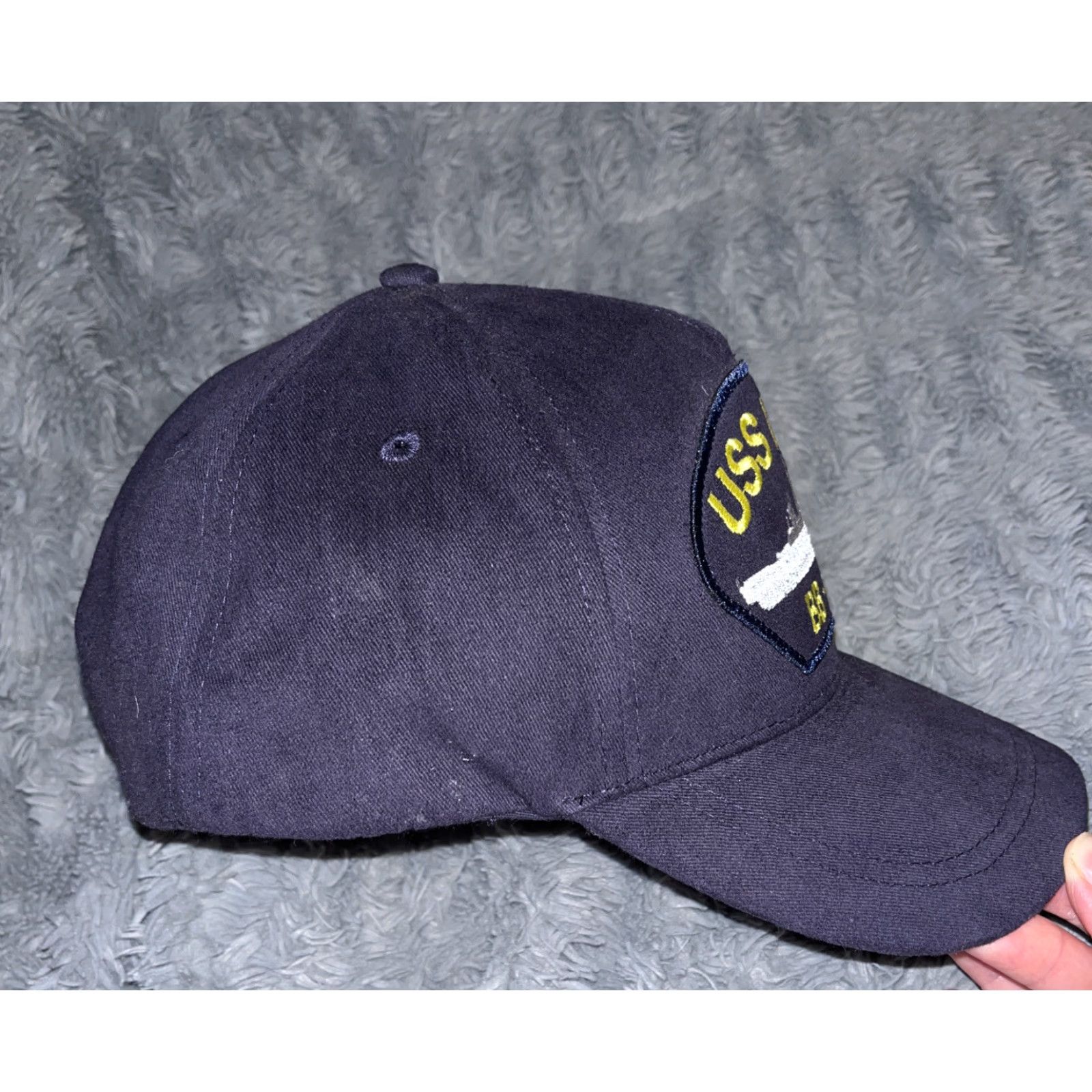Vintage NEW USS Iowa BB-61 Ships Baseball cap hat Navy Blue USA Made Size ONE SIZE - 2 Thumbnail