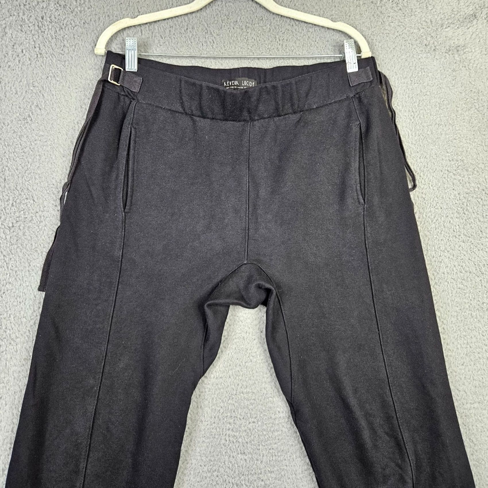Vintage Reveur Lucide Pants Cropped 100% Cotton Gray XL Unisex Dark Gray Regular Rise Button Front Inseam 27 Size US 36 / EU 52 - 4 Thumbnail