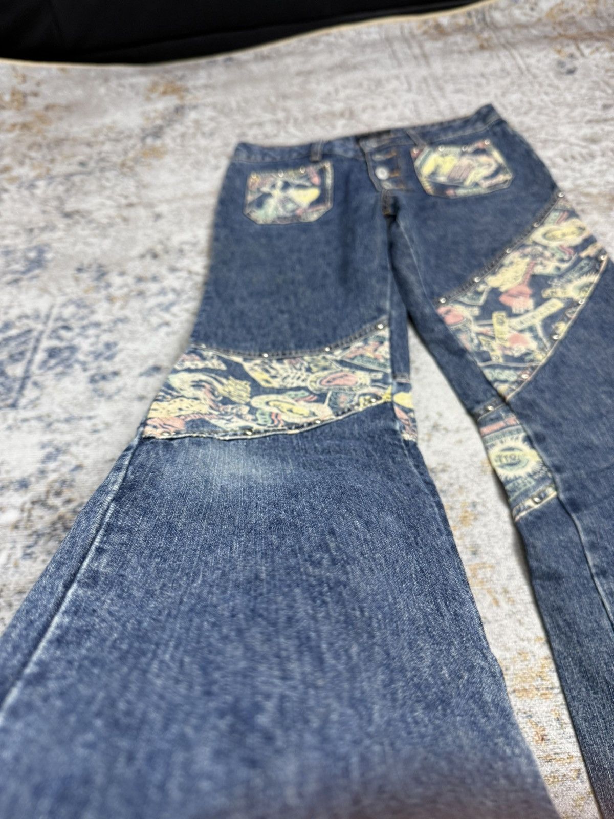 Tornado Mart Cat ifsix style y2k denim pants Size US 29 - 2 Thumbnail