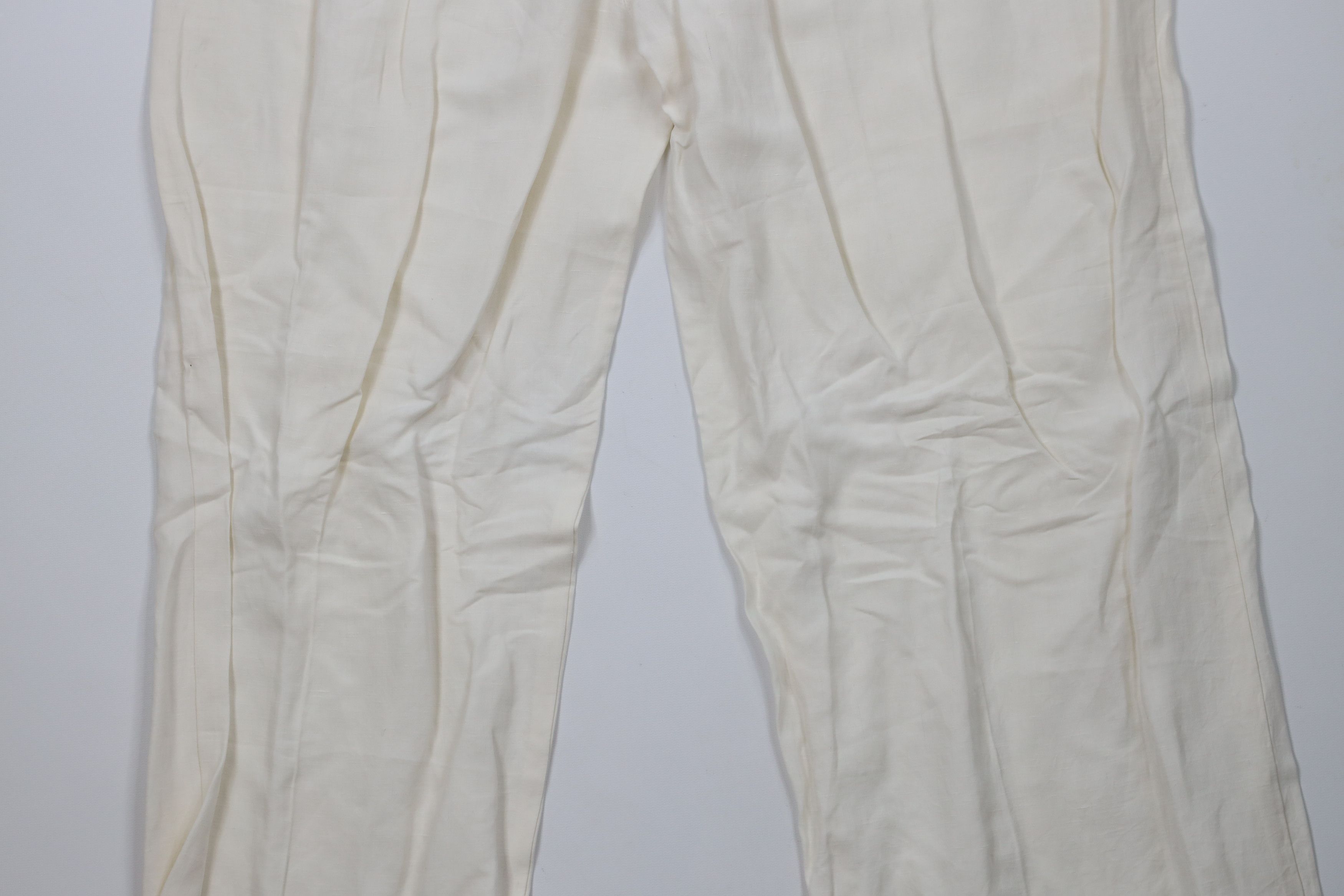 Vintage Vintage 90s Streetwear Silk Linen Wide Leg Harem Pants Cream Size 40" / US 18 - 10 Thumbnail