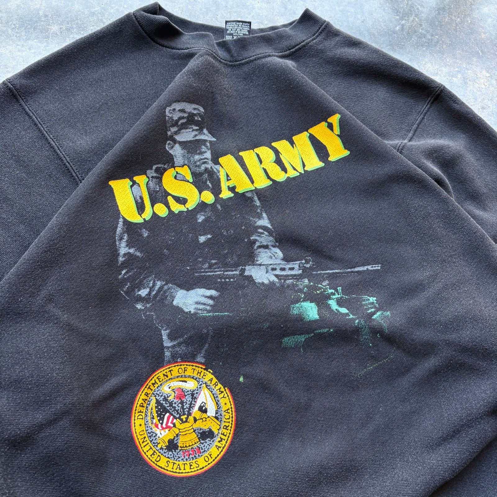 Vintage Cool Vintage US ARMY Graphic Sweatshirt Size US XL / EU 56 / 4 - 3 Thumbnail