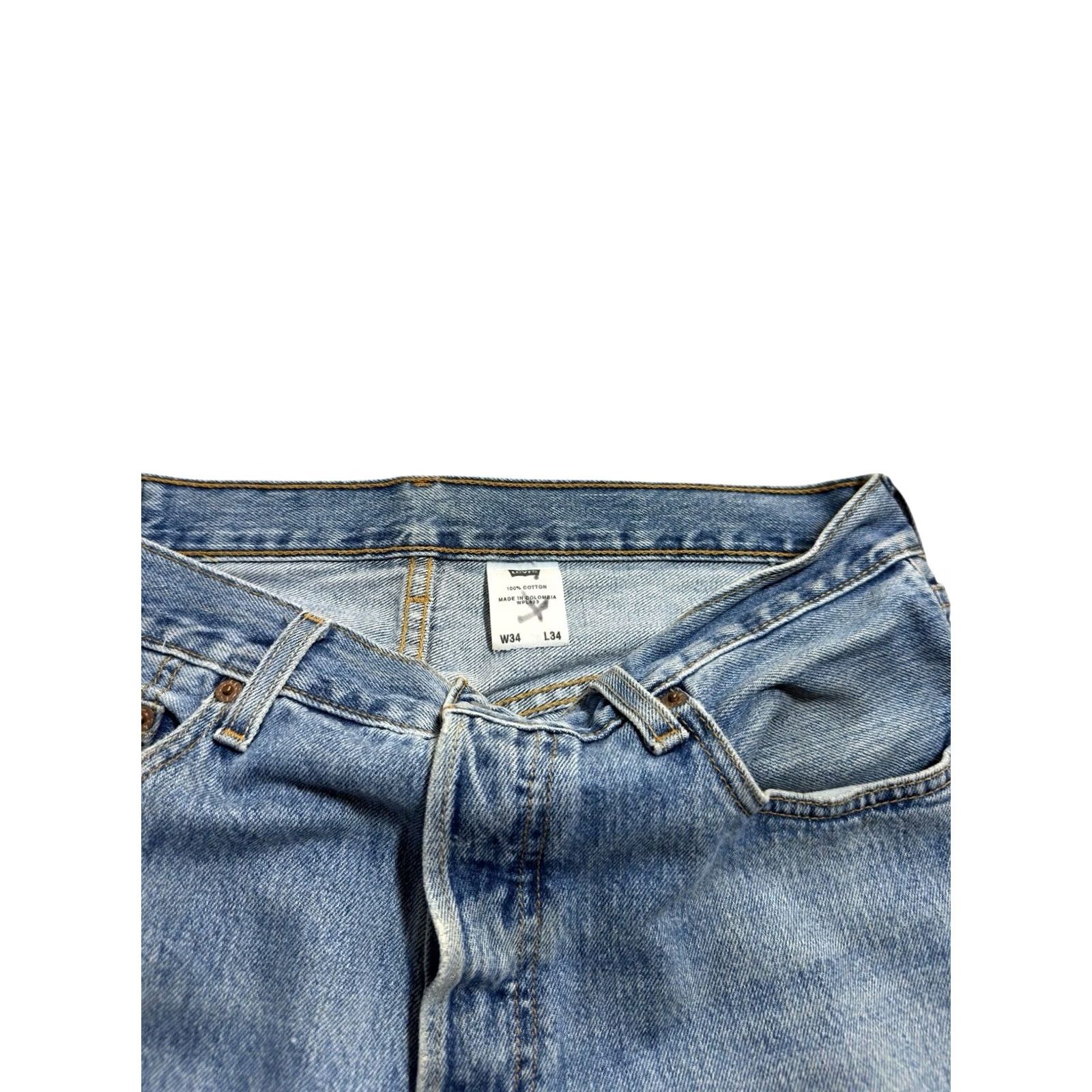 Levi's VINTAGE Levi's 501 Jeans Mens 34x34 Blue Y2K Denim Pants Size US 34 / EU 50 - 7 Thumbnail