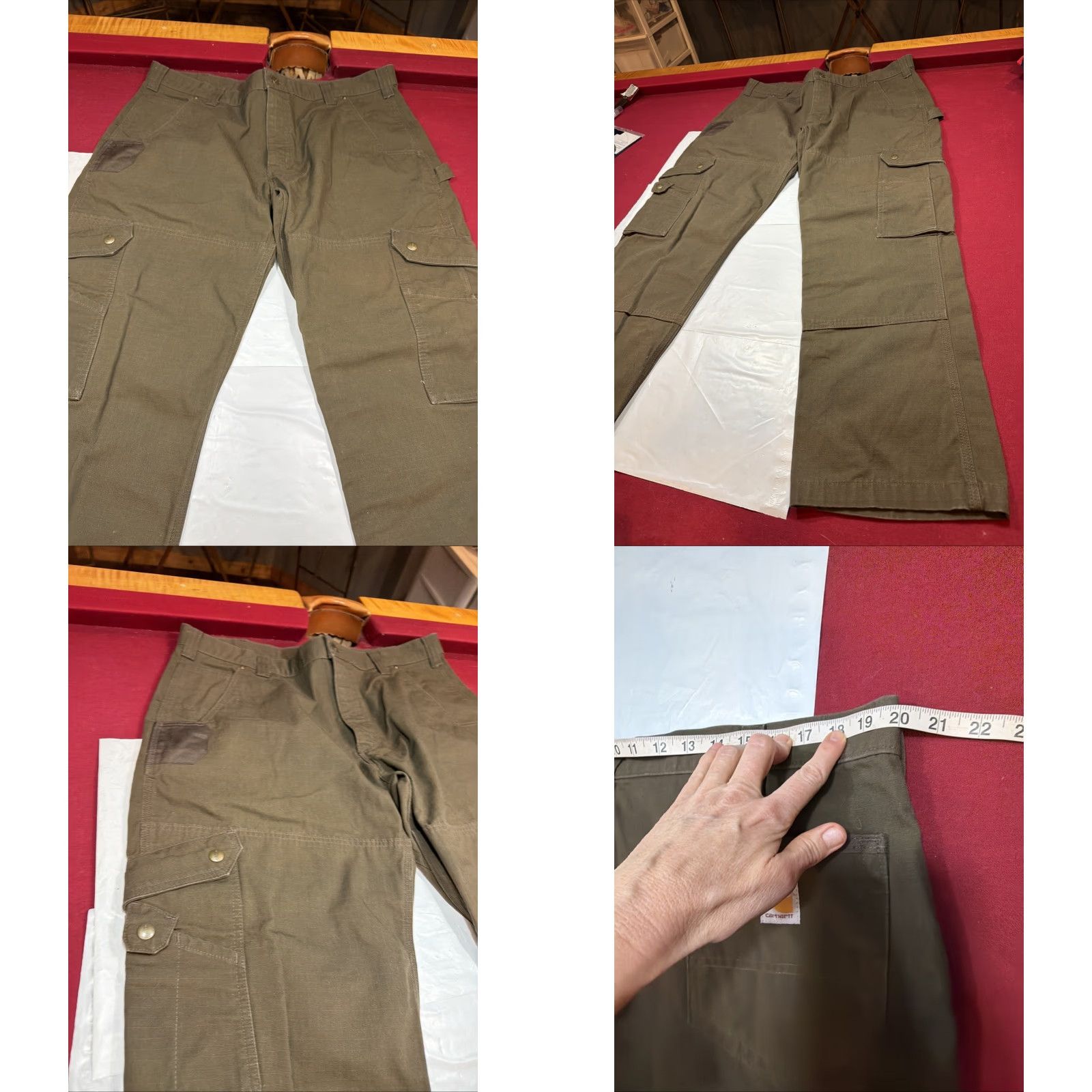 Carhartt Carhartt Pants Mens 40x30 Cotton Canvas Relaxed Fit Cargo Ripstop Workwear Green Size US 40 / EU 56 - 8 Thumbnail