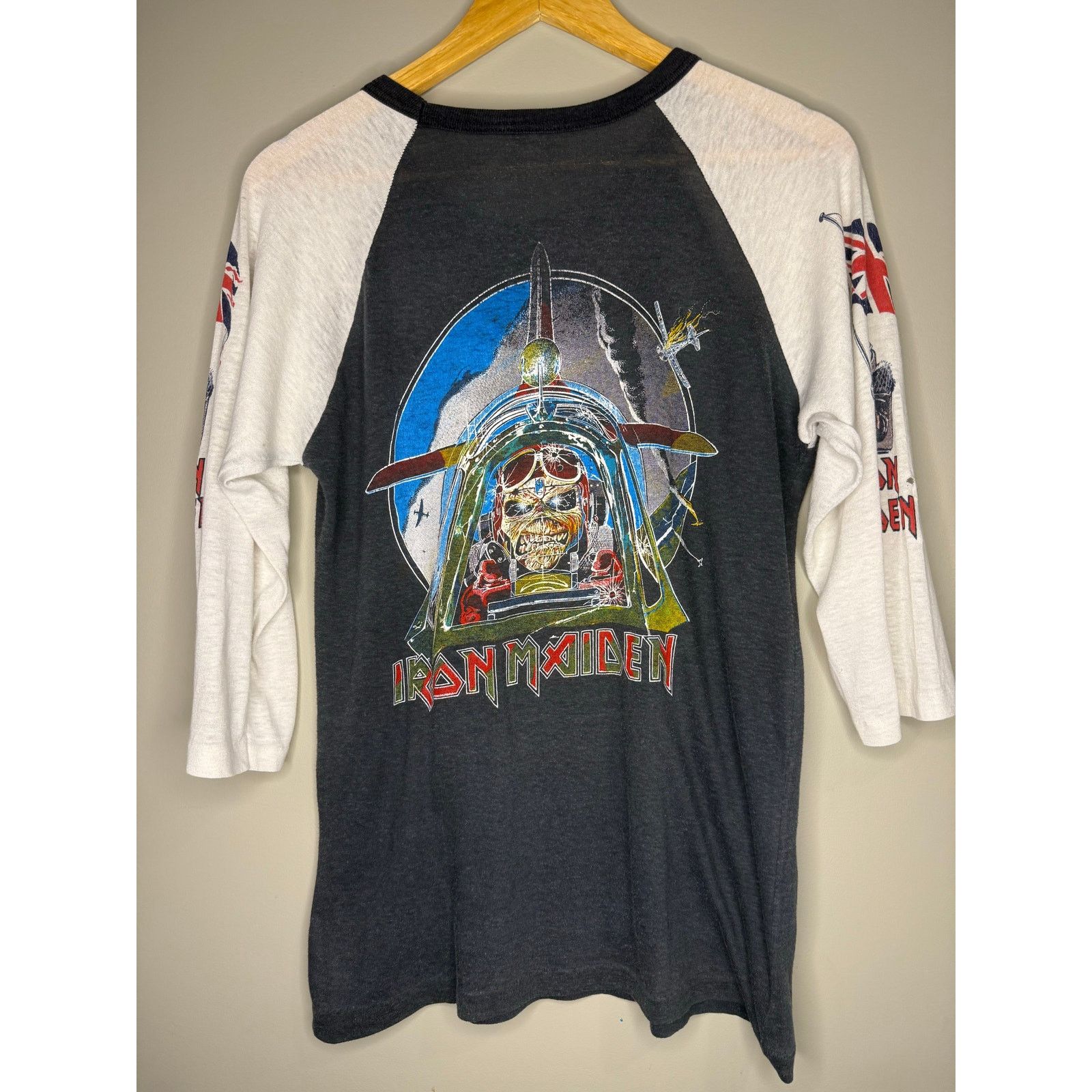 Band Tees × Iron Maiden × Vintage Vintage Iron Maiden Powerslave Aces High British Invasion Size US L / EU 52-54 / 3 - 2 Thumbnail