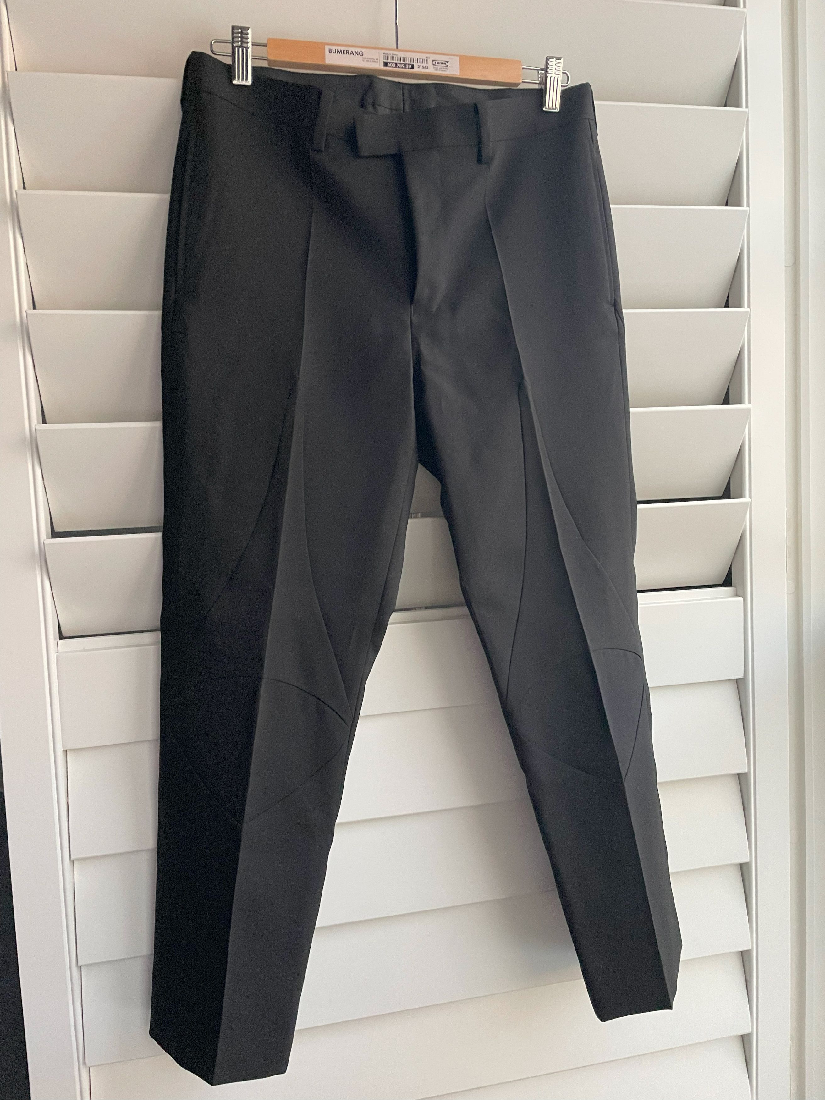 image of Undercover Evangelion Pleated Mecha Cropped Trouser [Aw21] in Black, Men's (Size 30)