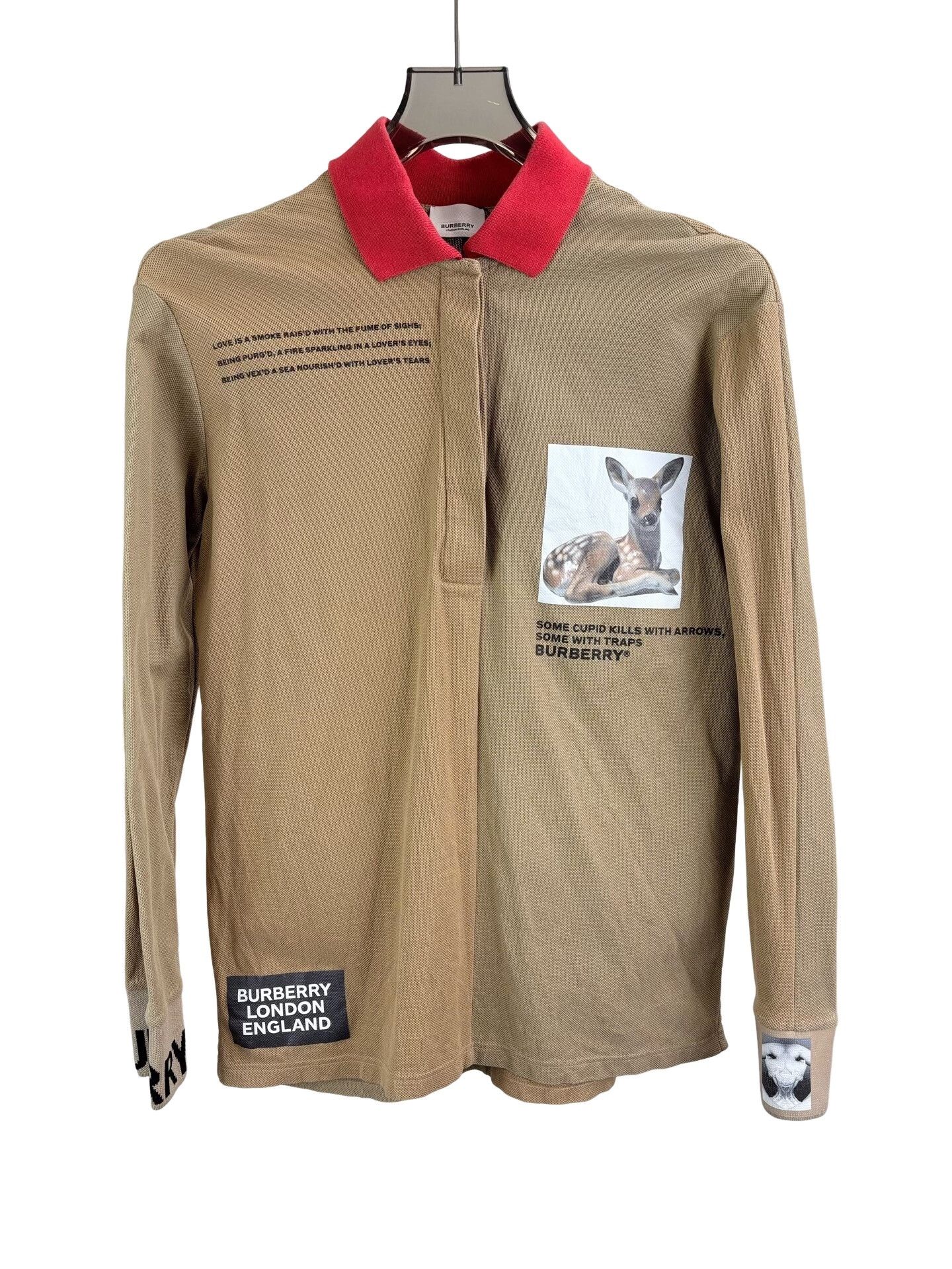 Burberry Burberry Deer Print Long Sleeve Polo XS Size US XS / EU 42 / 0 - 1 Thumbnail