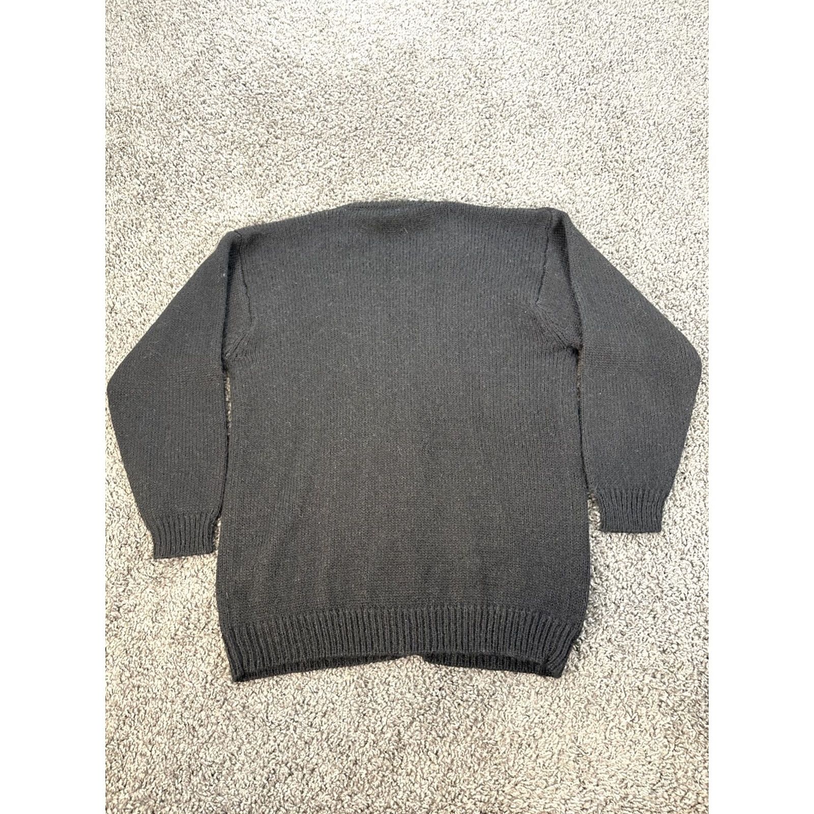 Dockers VINTAGE Dockers Cardigan Sweater Womens Large Mohair Vneck Chunky Knit Black 90s L Womens Size L / US 10 / IT 46 - 5 Thumbnail