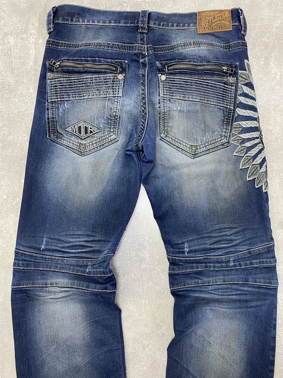 Affliction × Japanese Brand × Vintage Crazy Vintage Y2K Affliction Jeans Live Fast Motorcycles Size US 32 / EU 48 - 19 Thumbnail