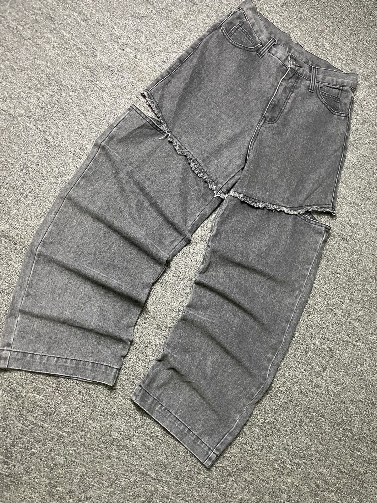 The Unbranded Brand ADD Colour Brand Cut-Out Wide Leg Jeans (62) Size 26" / US 2 / IT 38 - 4 Thumbnail