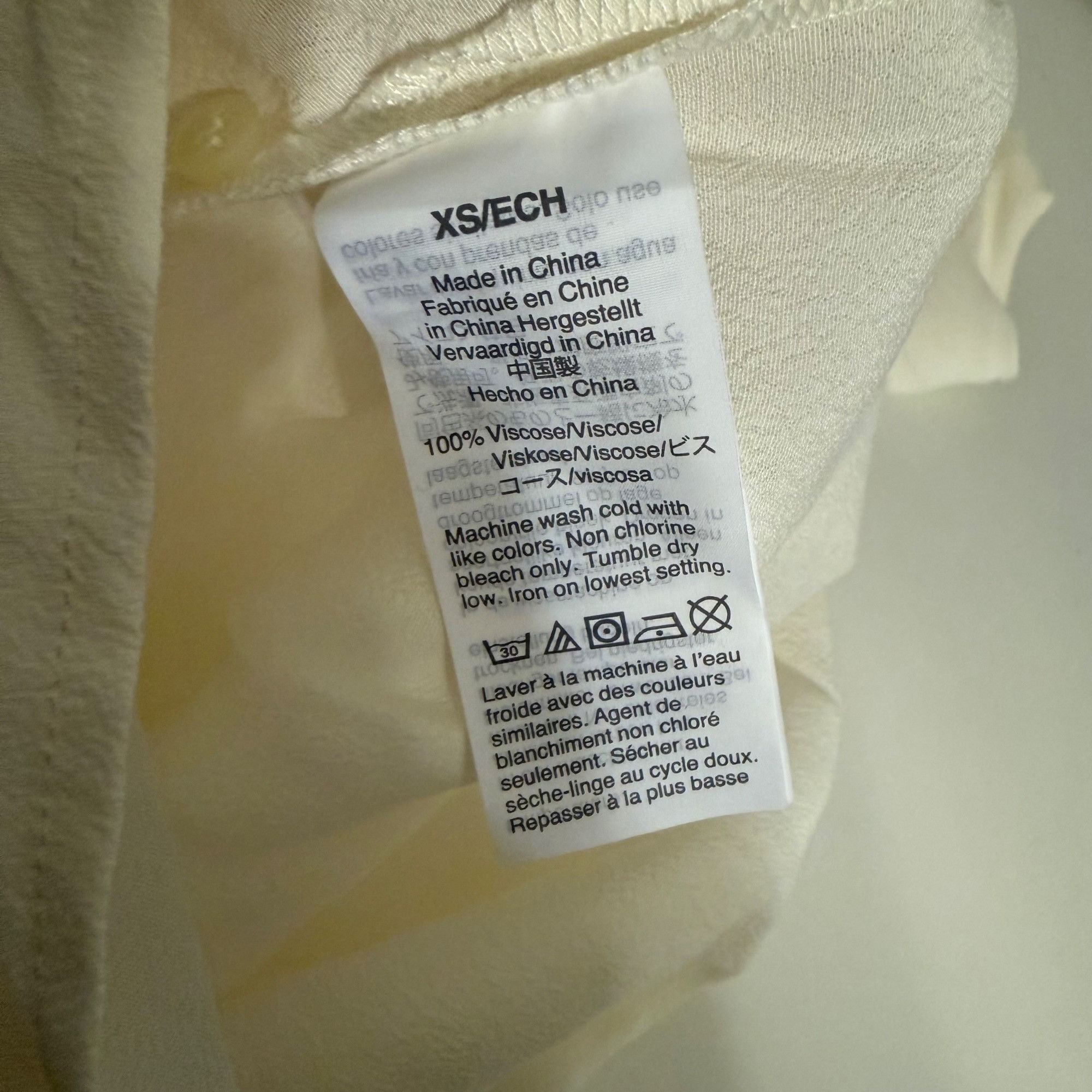 J.Crew J.Crew XS Cream Button-Front Long-Sleeve Blouse Womens XS Size XS / US 0-2 / IT 36-38 - 5 Thumbnail