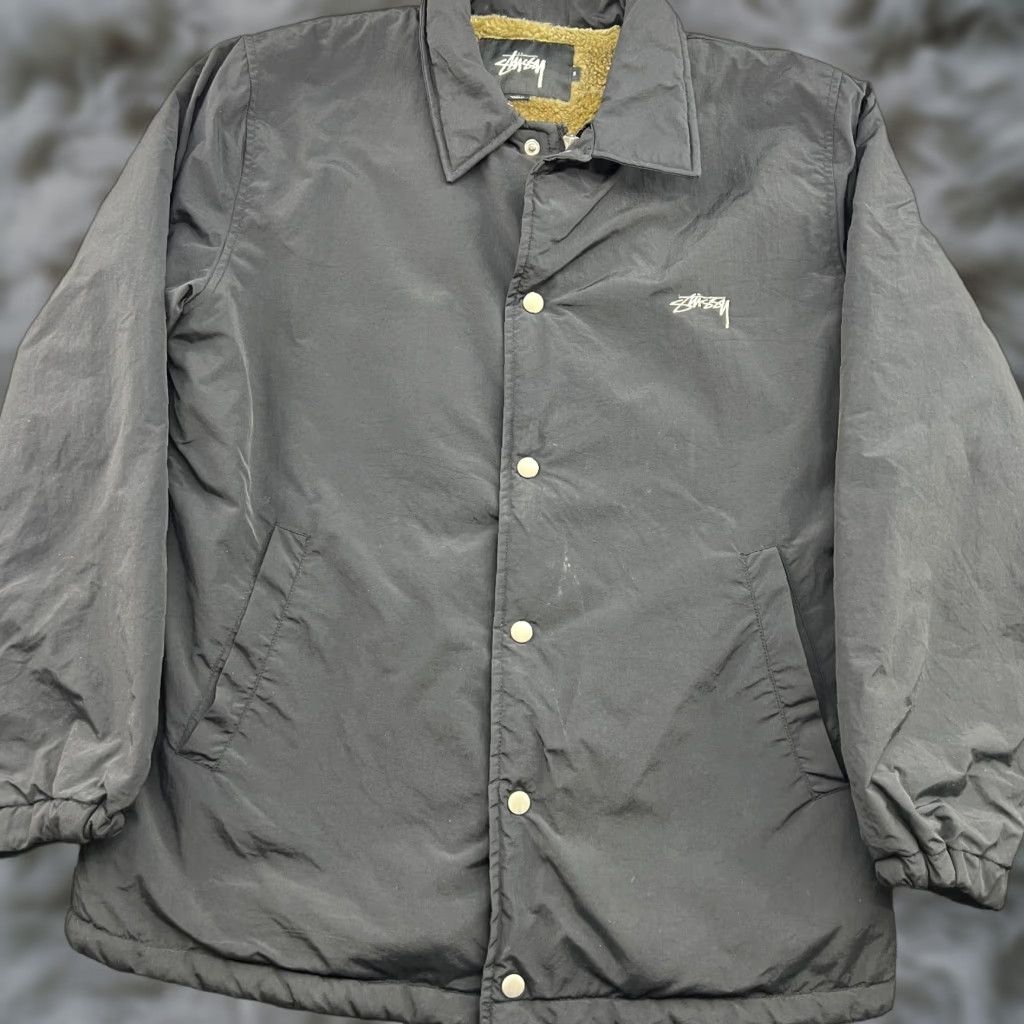 Coach Stussy Coat Jacket Mens Small Black Faux Fur Lining Size US S / EU 44-46 / 1 - 1 Thumbnail