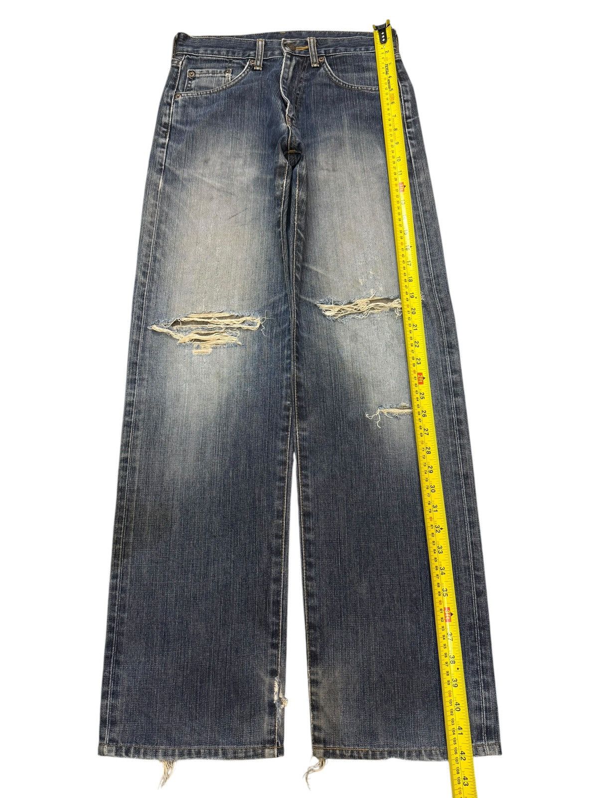 Edwin Vintage 90s Edwin 503 Faded Wash Distressed Wide Leg Baggy Size US 28 / EU 44 - 10 Thumbnail