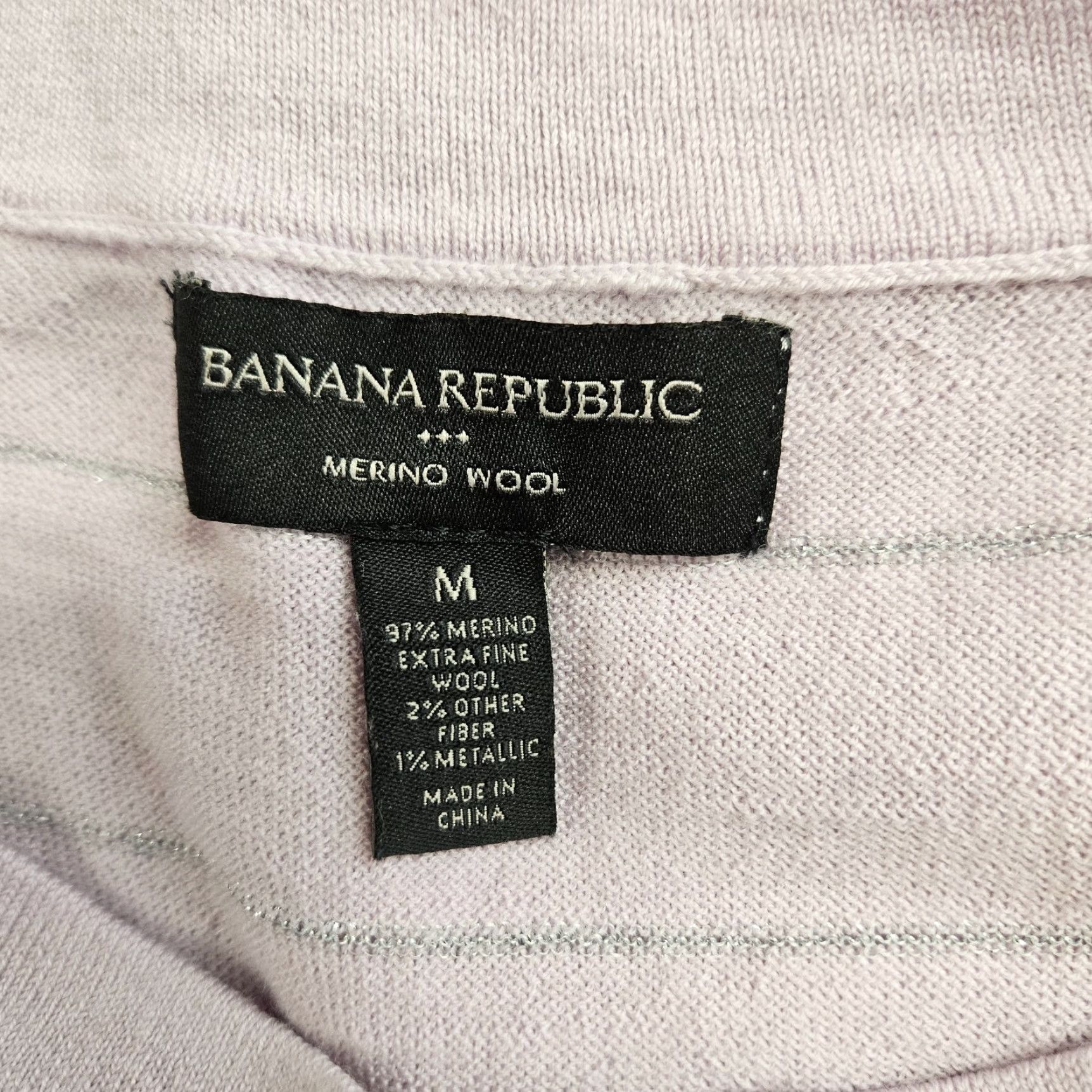 Banana Republic VINTAGE Banana Republic Womens Merino Wool Sweater Sz Medium Purple Silver Stripe Size M / US 6-8 / IT 42-44 - 5 Thumbnail