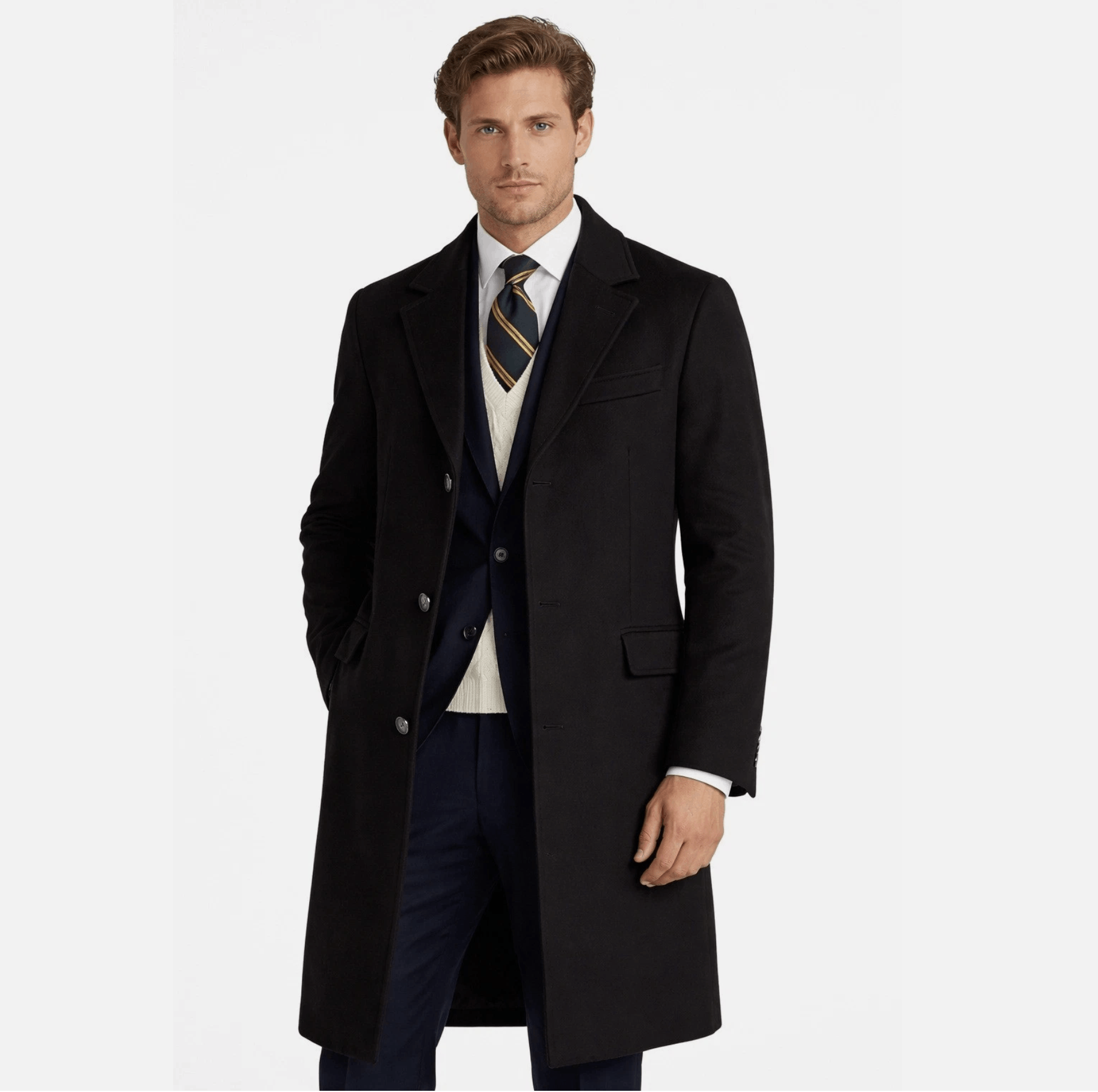 J.Crew J Crew Men Rivington Topcoat Italian Wool Cashmere Blend NWT Size US S / EU 44-46 / 1 - 1 Thumbnail