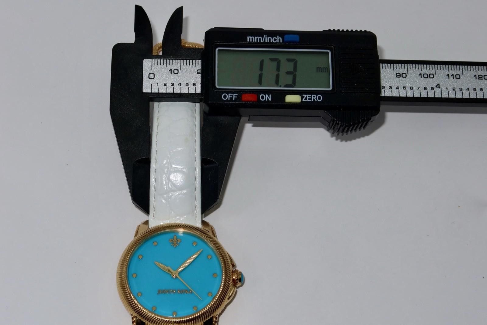 Designer Judith Ripka Beautiful Gold Tone Turquoise Dial Watch Size ONE SIZE - 7 Thumbnail