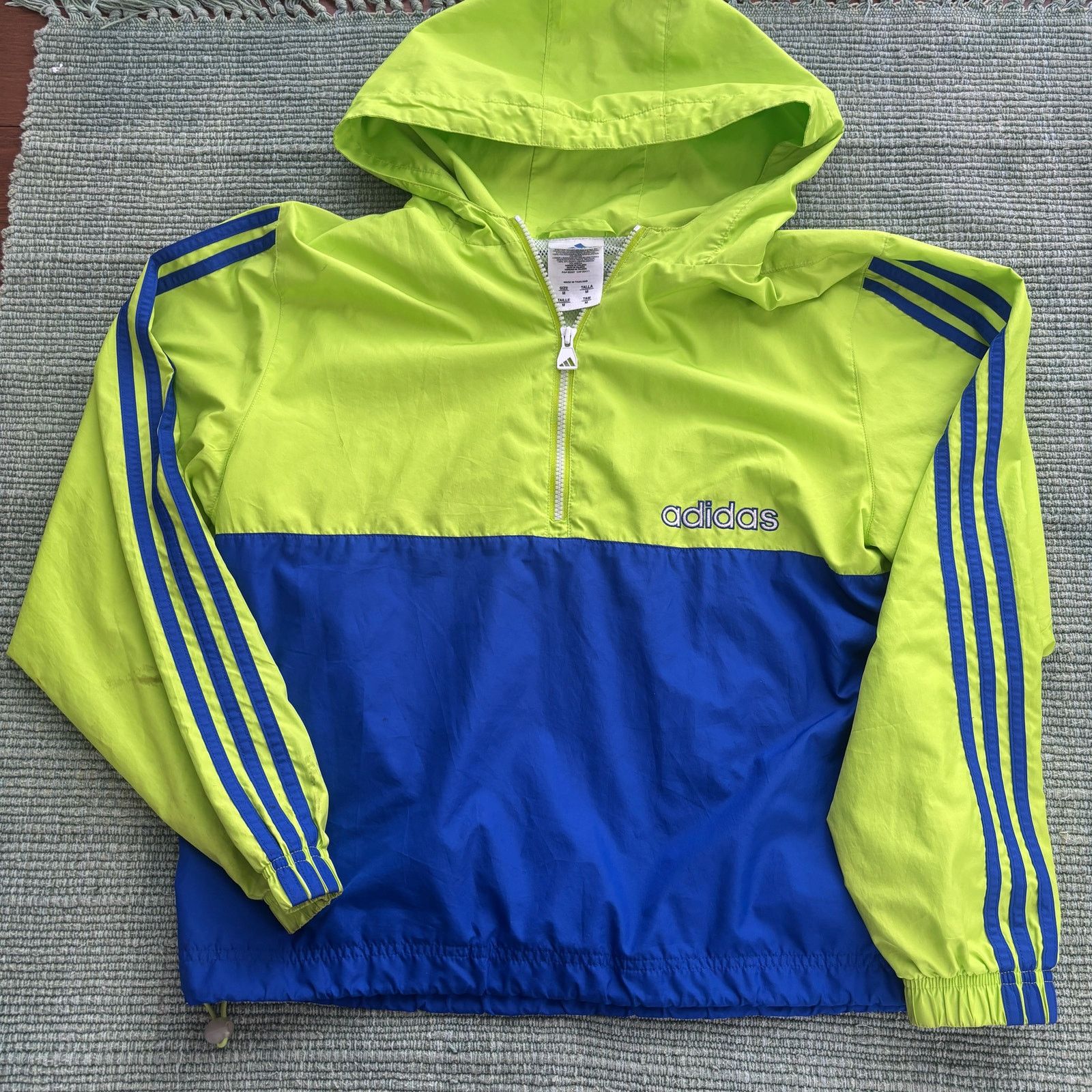 Adidas Vintage Y2K blue & yellow adidas hooded windbreaker Size US M / EU 48-50 / 2 - 1 Thumbnail