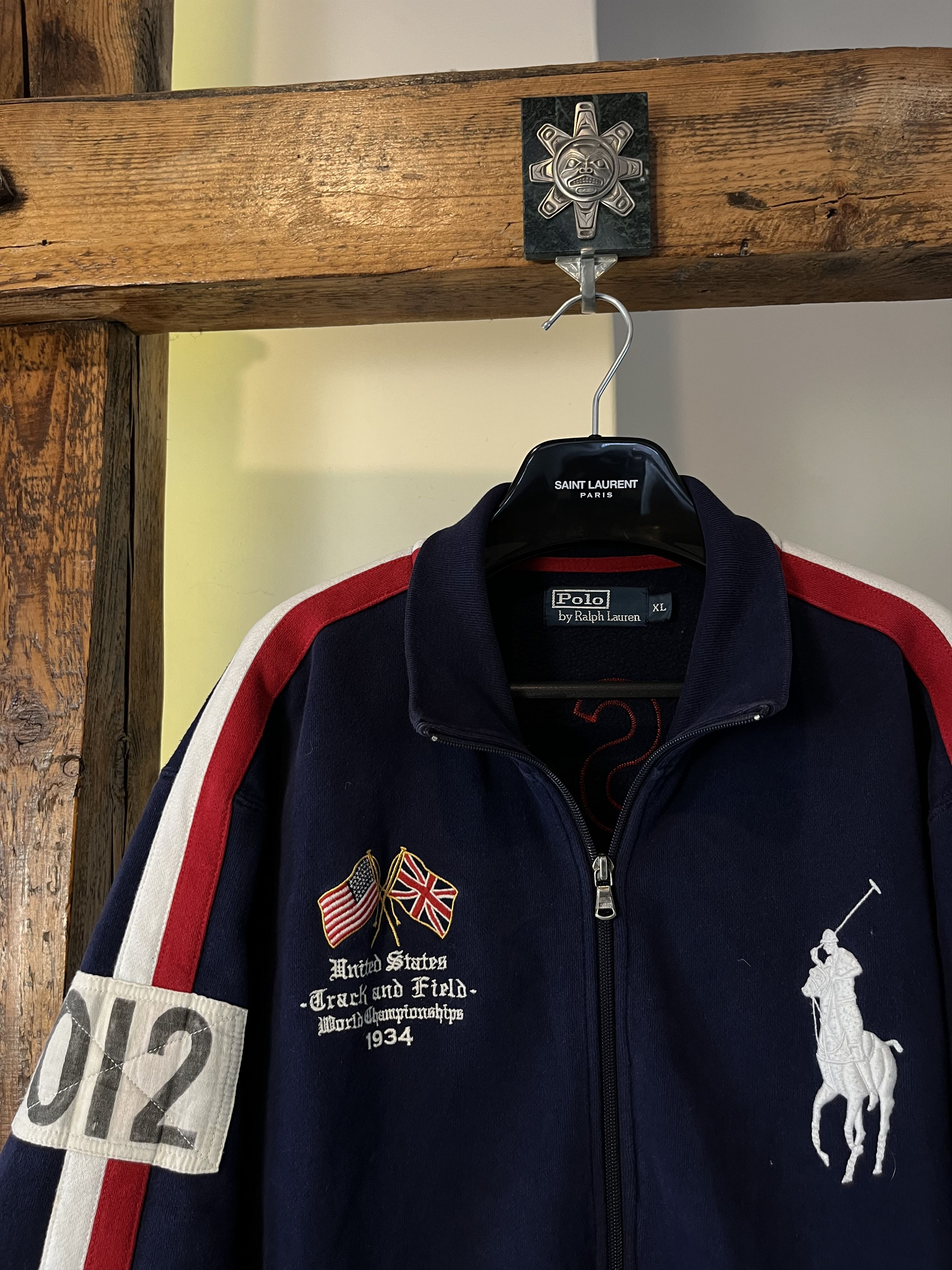 Polo Ralph Lauren Vintage 90s Polo Ralph Lauren Track and Field USA Chef Keef Size US XL / EU 56 / 4 - 3 Thumbnail