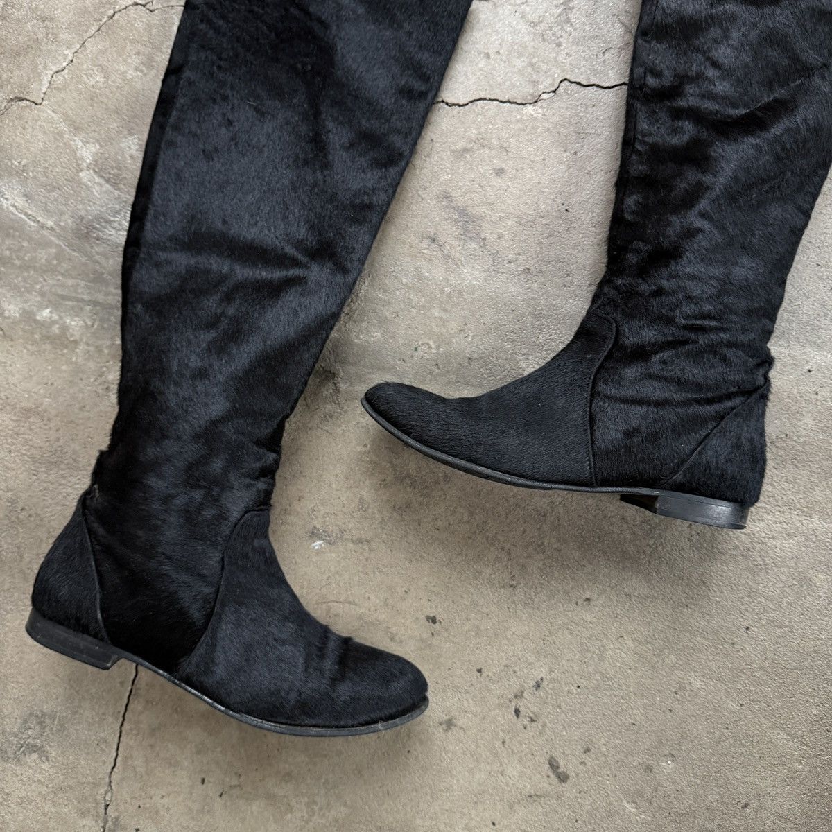 Other Real Pony Fur Knee High Boots Size US 9 / IT 39 - 3 Thumbnail