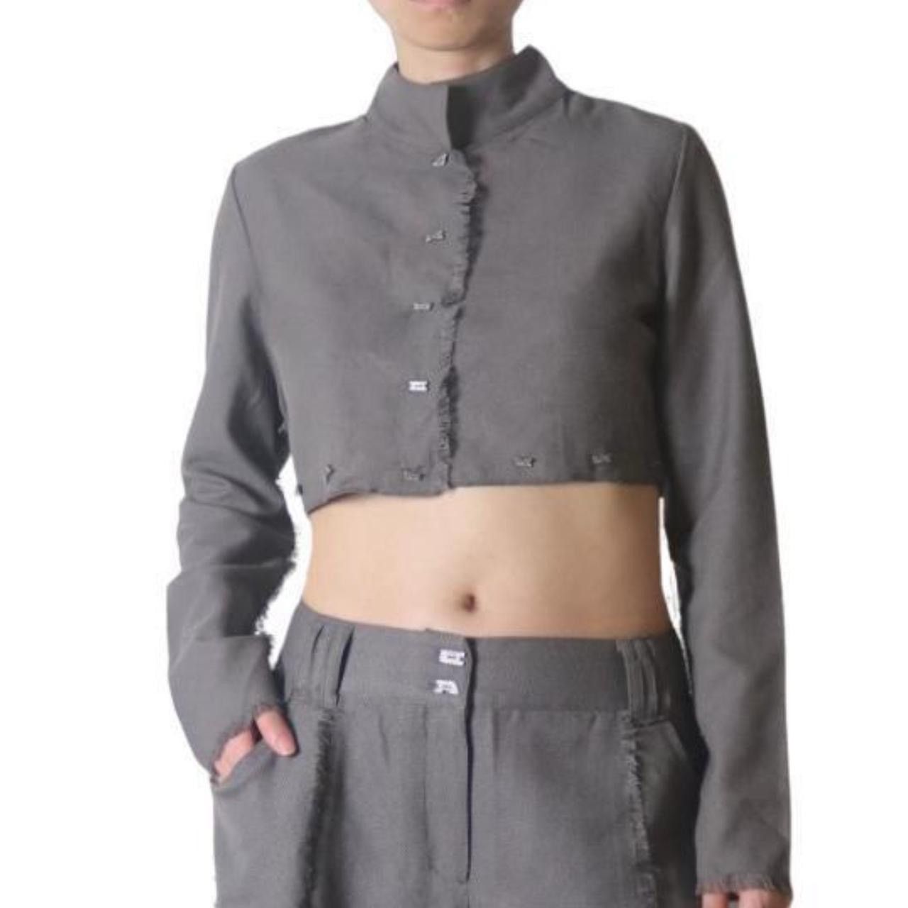 Designer × Vintage 00s NWT Biche De Bere Convertible Fringed Jacket Size XS / US 0-2 / IT 36-38 - 4 Thumbnail