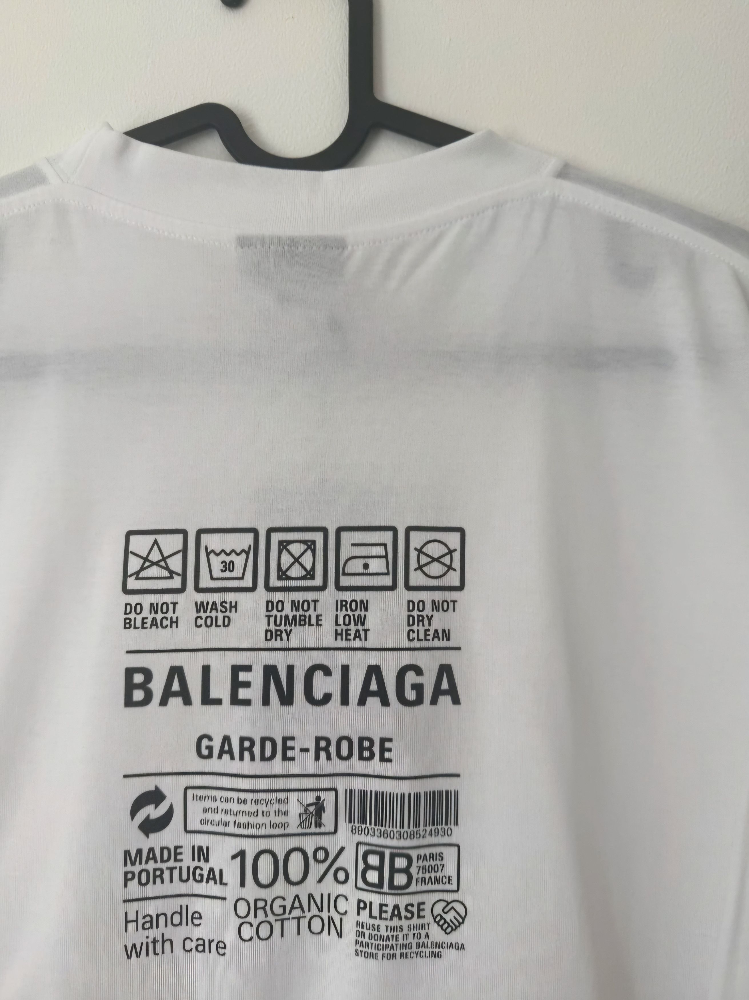 Balenciaga Balenciaga Garde-Robe Care Label Logo T-Shirt | Grailed