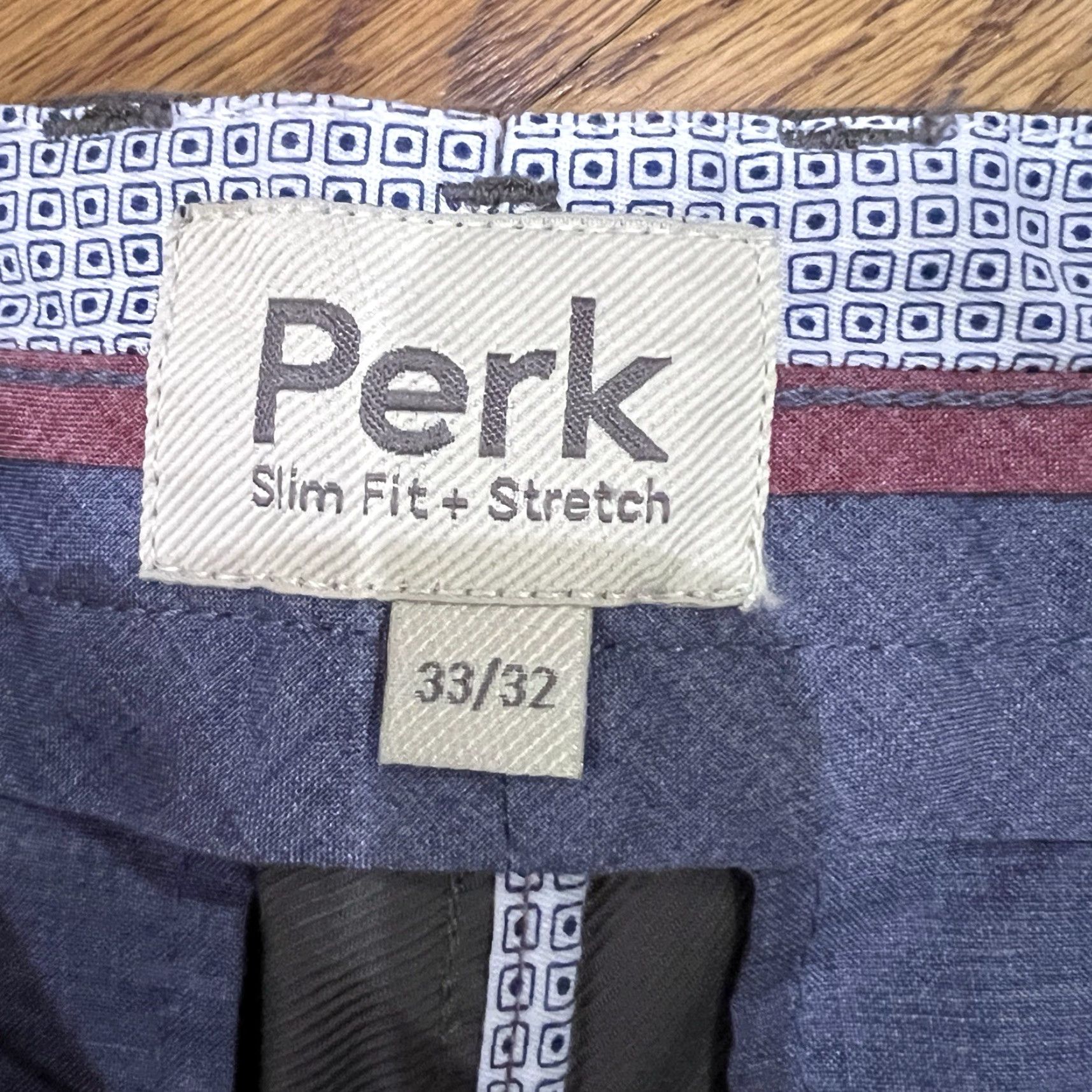 Vintage Perk Slim Fit + Stretch 33x32 Grey Pants Chinos Size US 33 - 3 Thumbnail