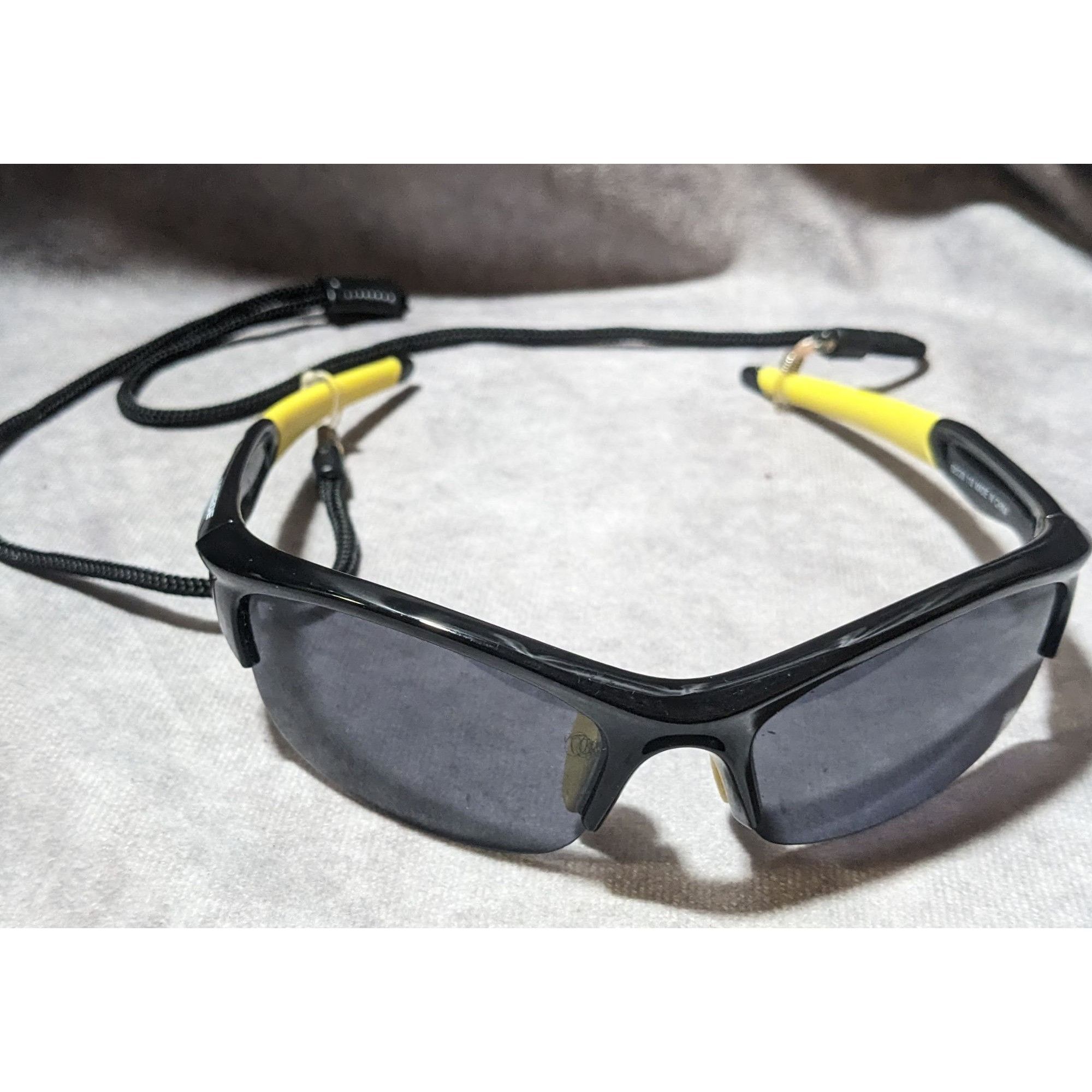Other Torege Sports Black And Yellow Sunglasses With Cord Size ONE SIZE - 1 Thumbnail