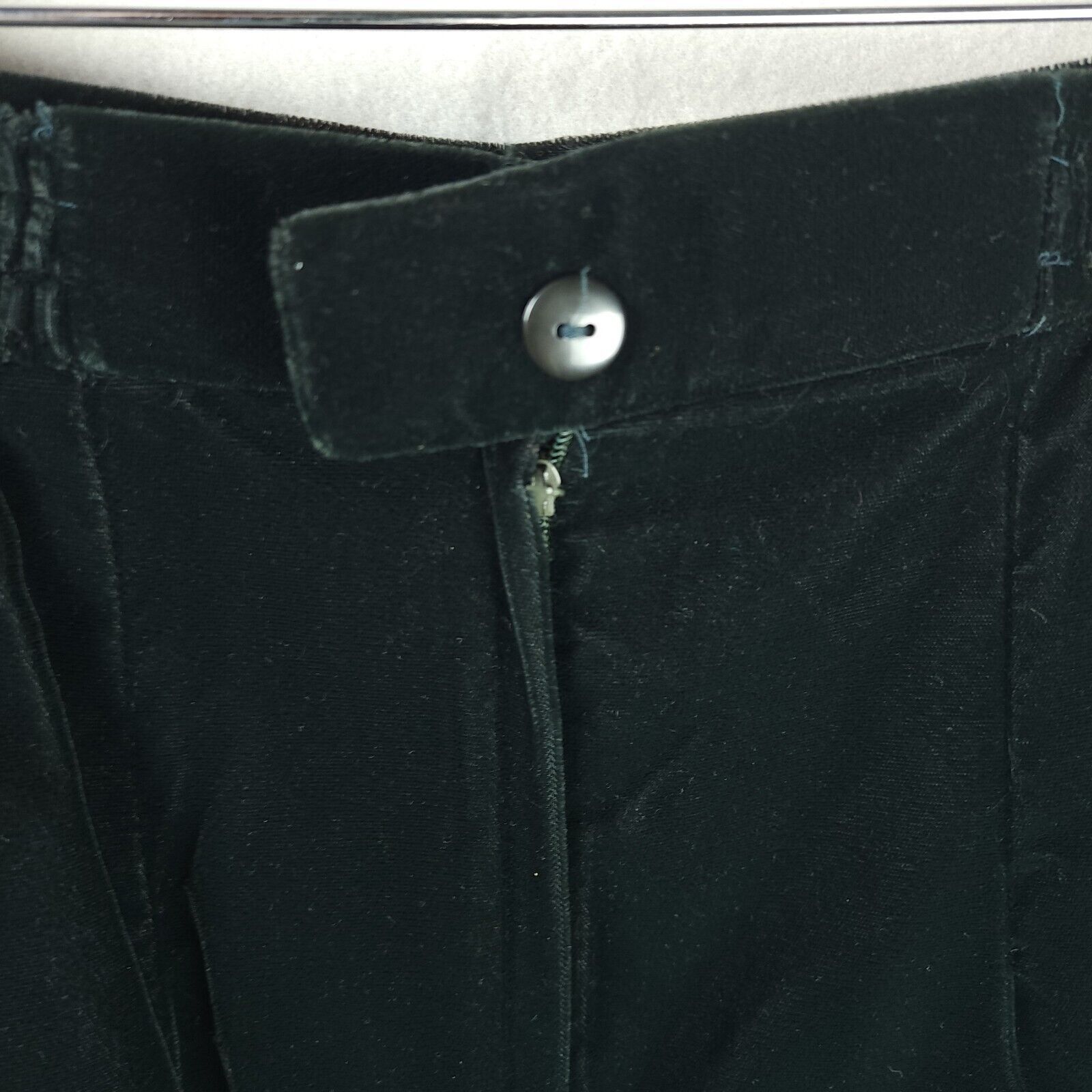 Vintage Norton McNaughton Green Velvet Skirt Size 10 Pencil Size 32" / US 10 / IT 46 - 4 Thumbnail