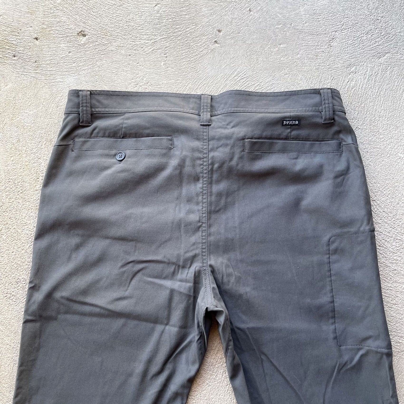 Prana prAna Pants Men 38x30 Gray Alameda Slim Straight Fit Lightweight Stretch Hike Chino Logo Embroidered 30 Inseam Casual Travel Vintage: No Men Size US 38 / EU 54 - 4 Thumbnail