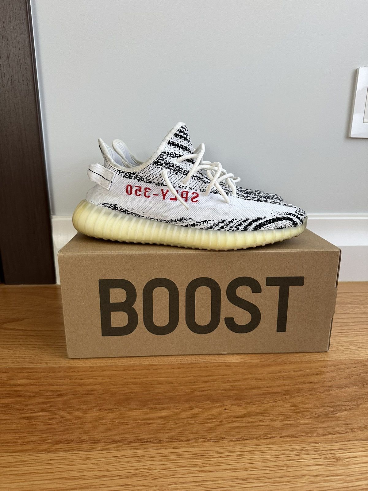 Adidas × Kanye West Adidas Yeezy Boost 350 v2 Zebra Size US 10.5 / EU 43-44 - 1 Thumbnail