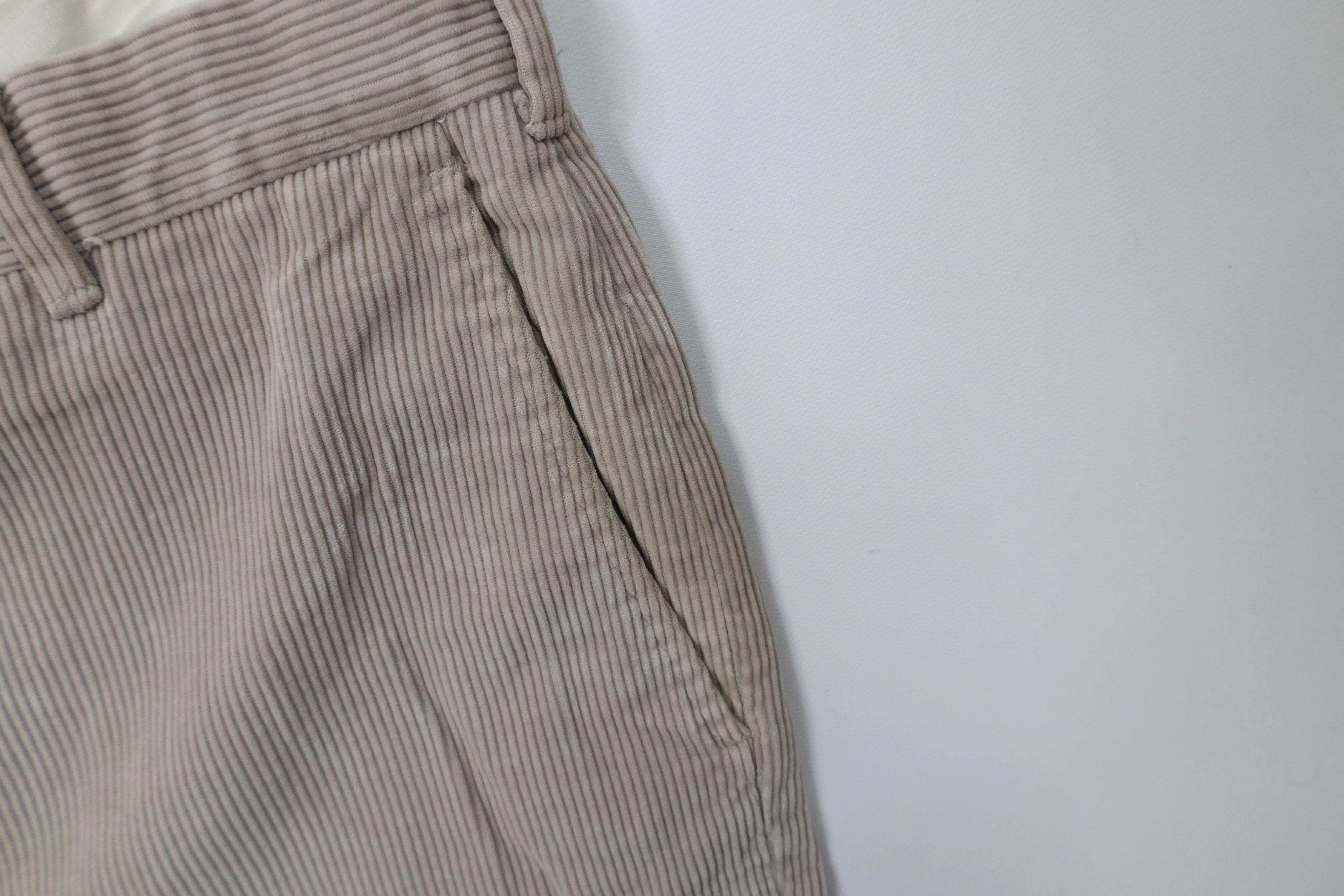 Vintage Vintage 70s Streetwear Wide Leg Corduroy Chino Pants Gray Size US 32 / EU 48 - 5 Thumbnail