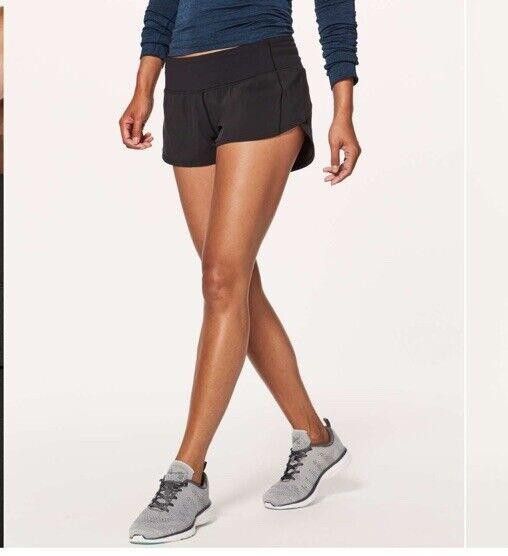 Designer Lululemon Speed Up Short *2.5" Black (First Release) Size 26" / US 2 / IT 38 - 1 Thumbnail