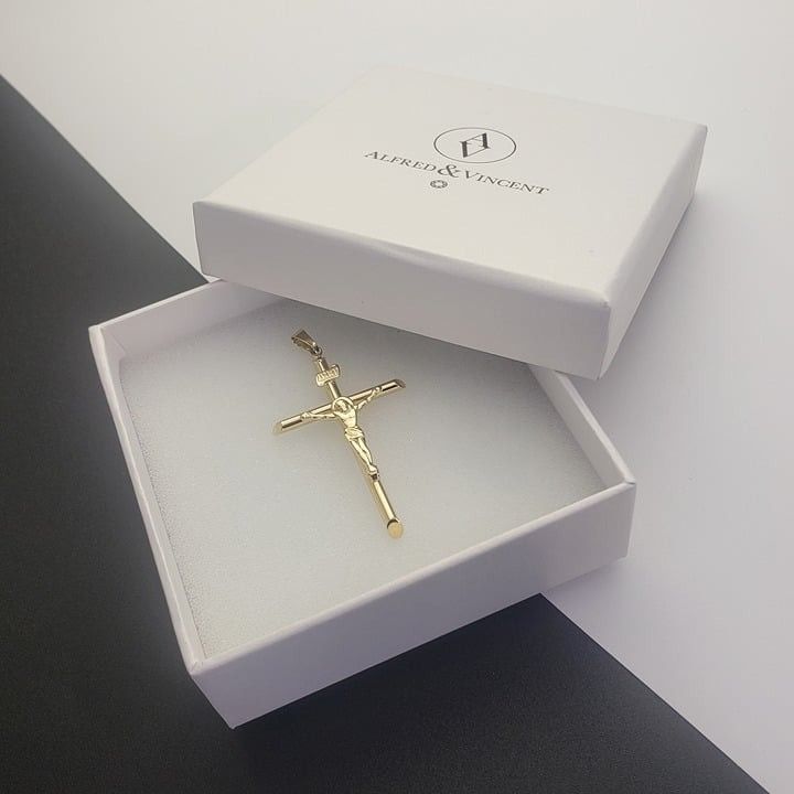 Other Jesus INRI Crucifix Catholic Cross 14k Yellow Gold Pendant Size ONE SIZE - 1 Thumbnail
