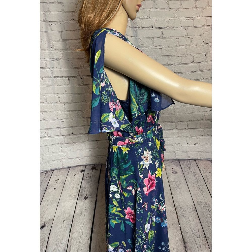 Other NWT New $168 Eliza J ​Floral High Low Blue Dress Size 14 Size XL / US 12-14 / IT 48-50 - 9 Thumbnail