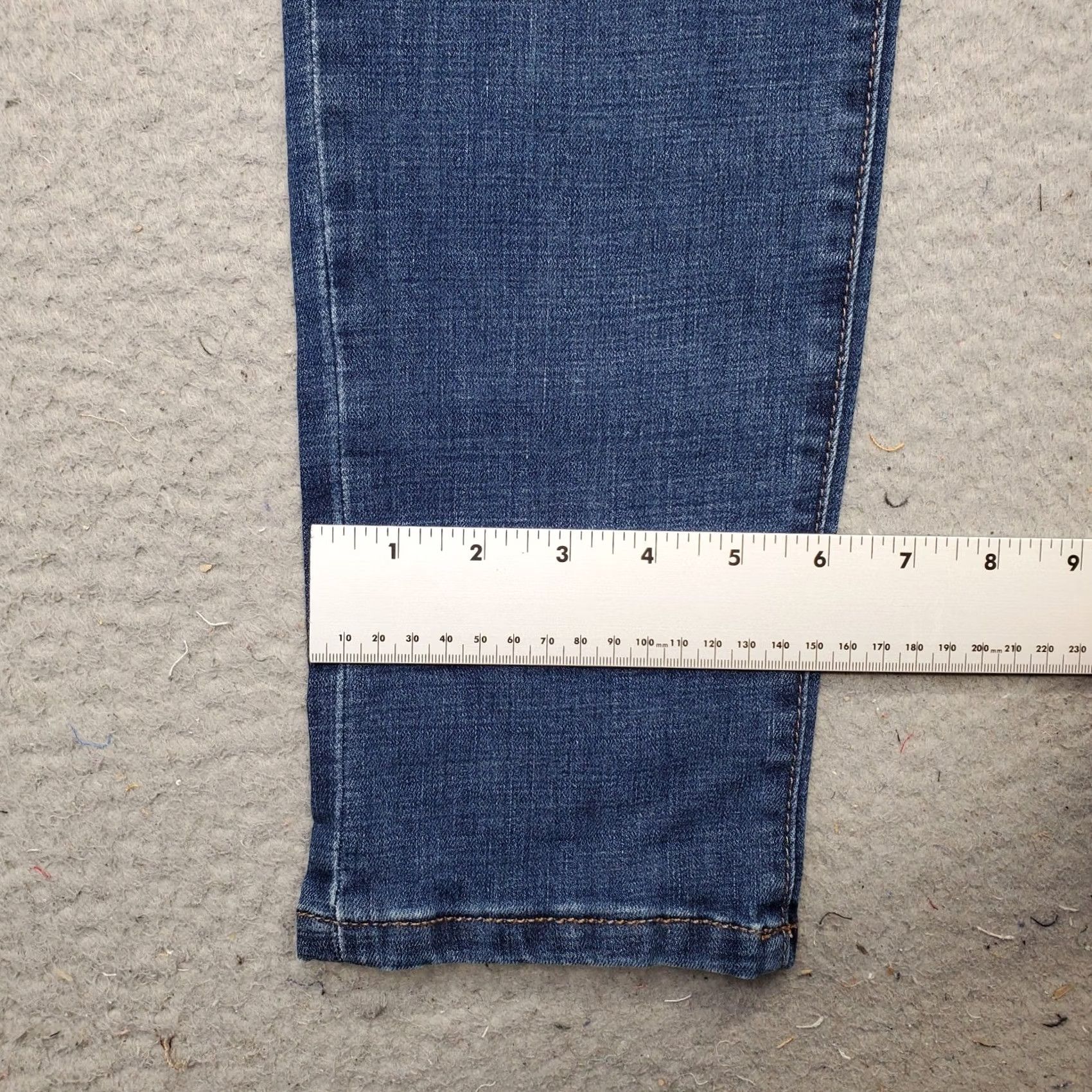 Vintage INC International Concepts Jeans Womens 2/26 Blue Denim Mid-Rise Straight Leg 5-Pocket Denim Jeans Womens Size 2 Blue Size 26" / US 2 / IT 38 - 5 Thumbnail