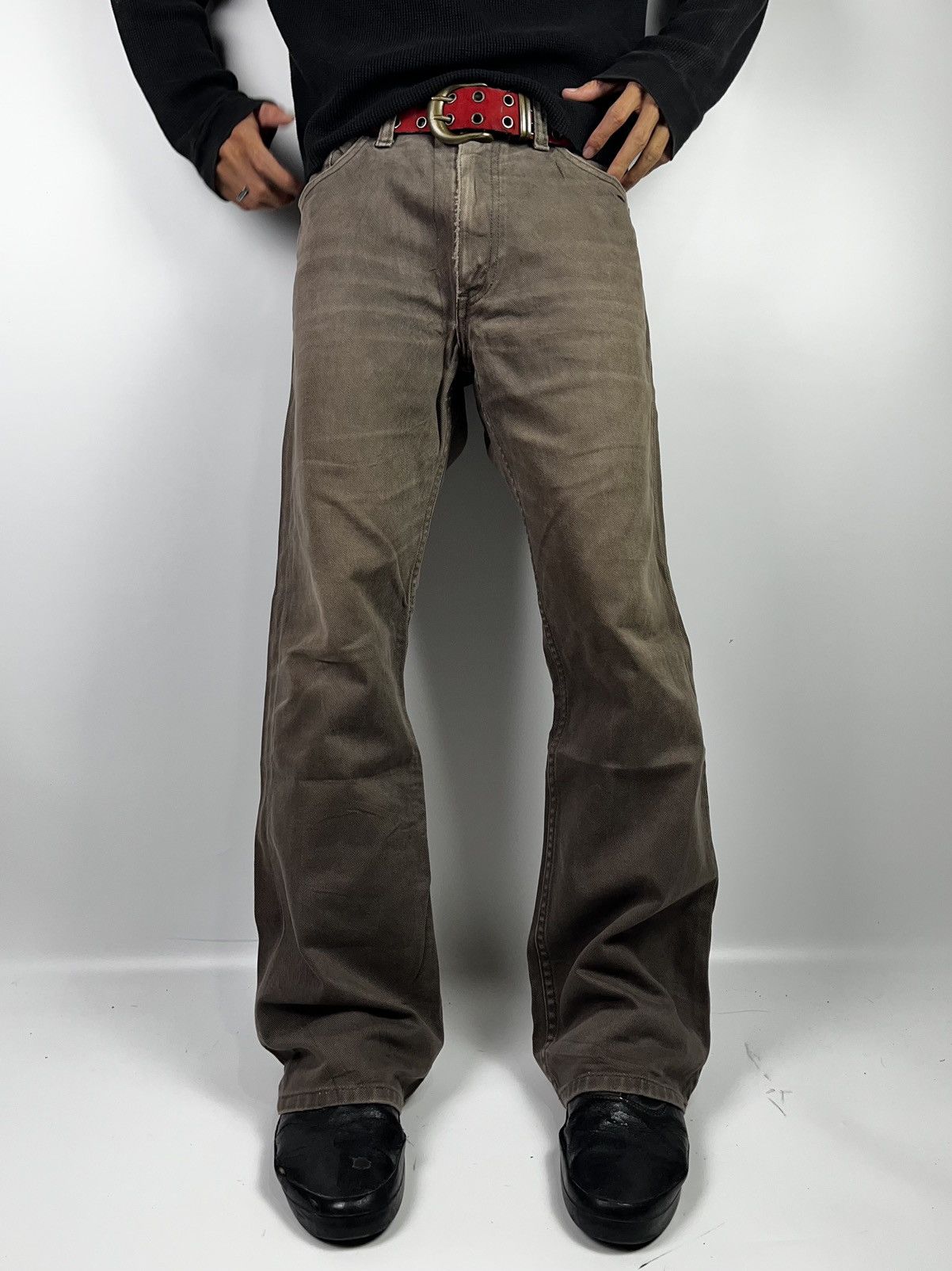 Levi's Levis Flare 517 brown jeans pant faded style Size US 34 / EU 50 - 15 Thumbnail