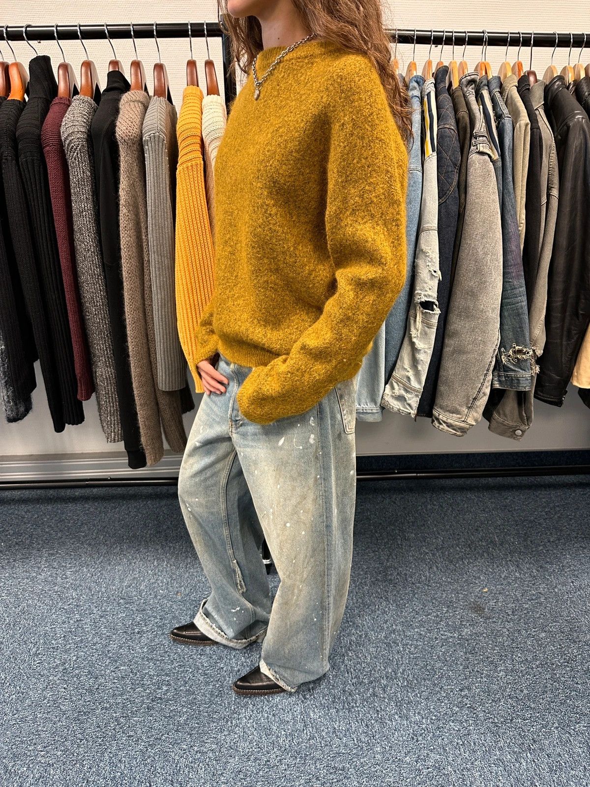Acne Studios Acne Studio 00’s Ginger Yellow Boxy Sweater Size M / US 6-8 / IT 42-44 - 3 Thumbnail