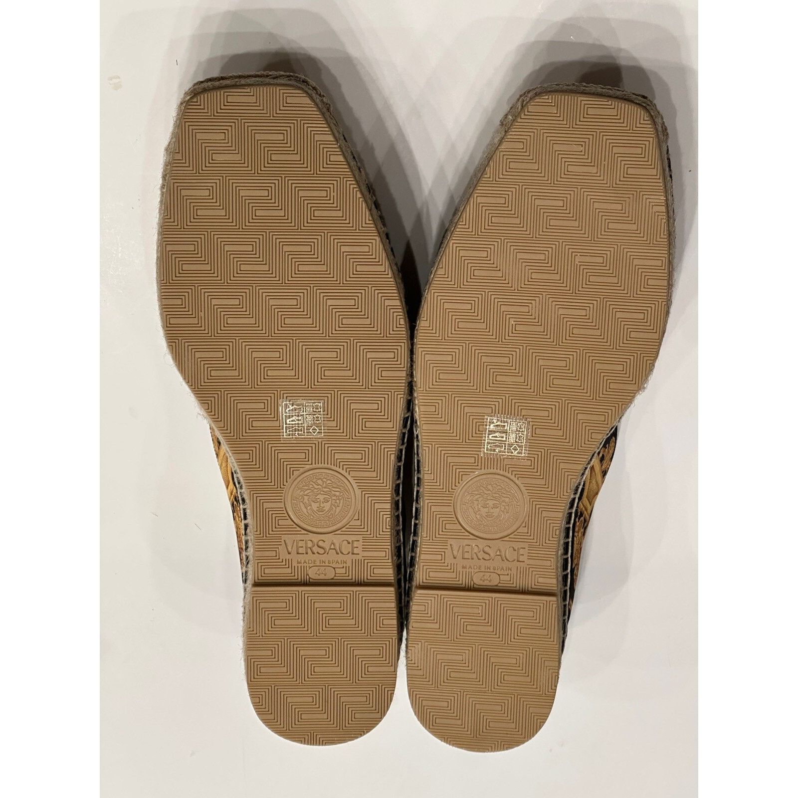 Versace VERSACE Barocco Gold/Black Canvas Espadrilles 11 1014774 Size US 11 / EU 44 - 16 Thumbnail