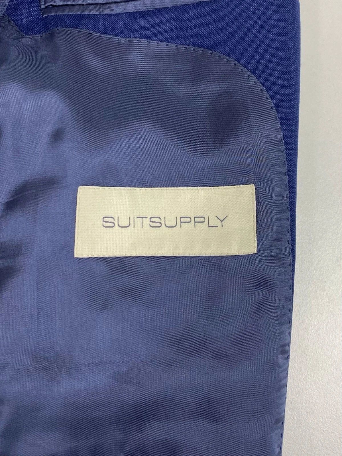 Suitsupply Men Suitsupply Suit La Spalla Blue Wool Vitale Barberis US32 Size 34S - 4 Thumbnail