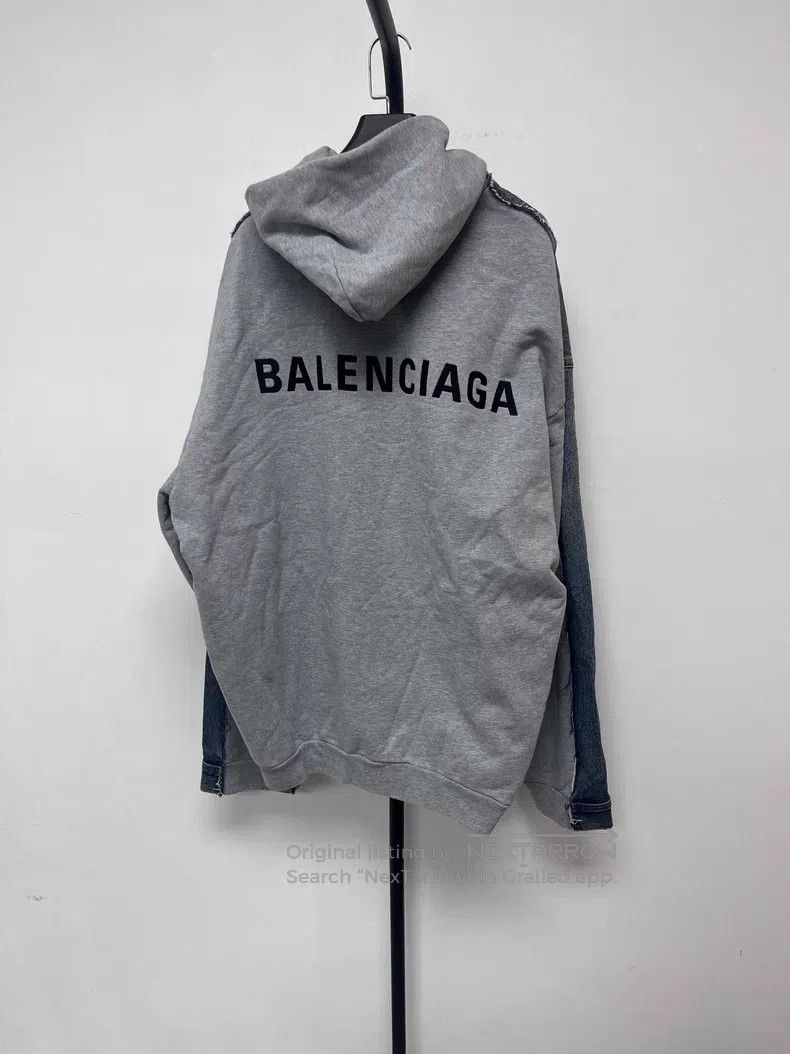 Balenciaga Balenciaga Patchwork Hooded Single Breasted Loose Casual D Size US S / EU 44-46 / 1 - 1 Thumbnail