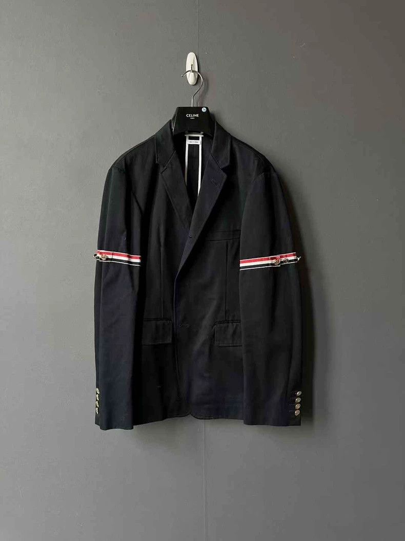 Thom Browne Thom Browne size2 Carbon black waffle trousers Size 38S - 1 Thumbnail