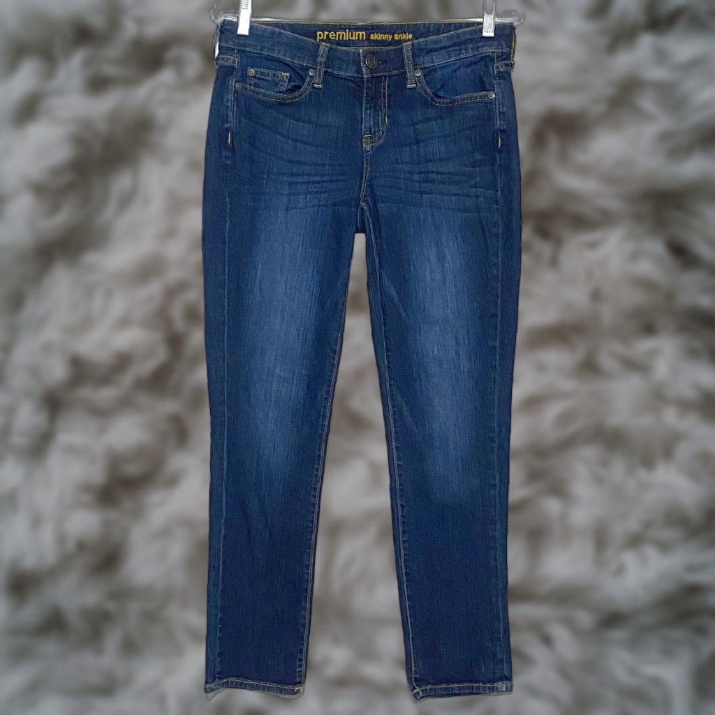 Gap Gap 1969 Premium Skinny Ankle Jeans Women 4 Dark Wash Denim Stretch 27in Inseam Preppy Normcore Y2K Jeans Size 27" / US 4 / IT 40 - 1 Thumbnail