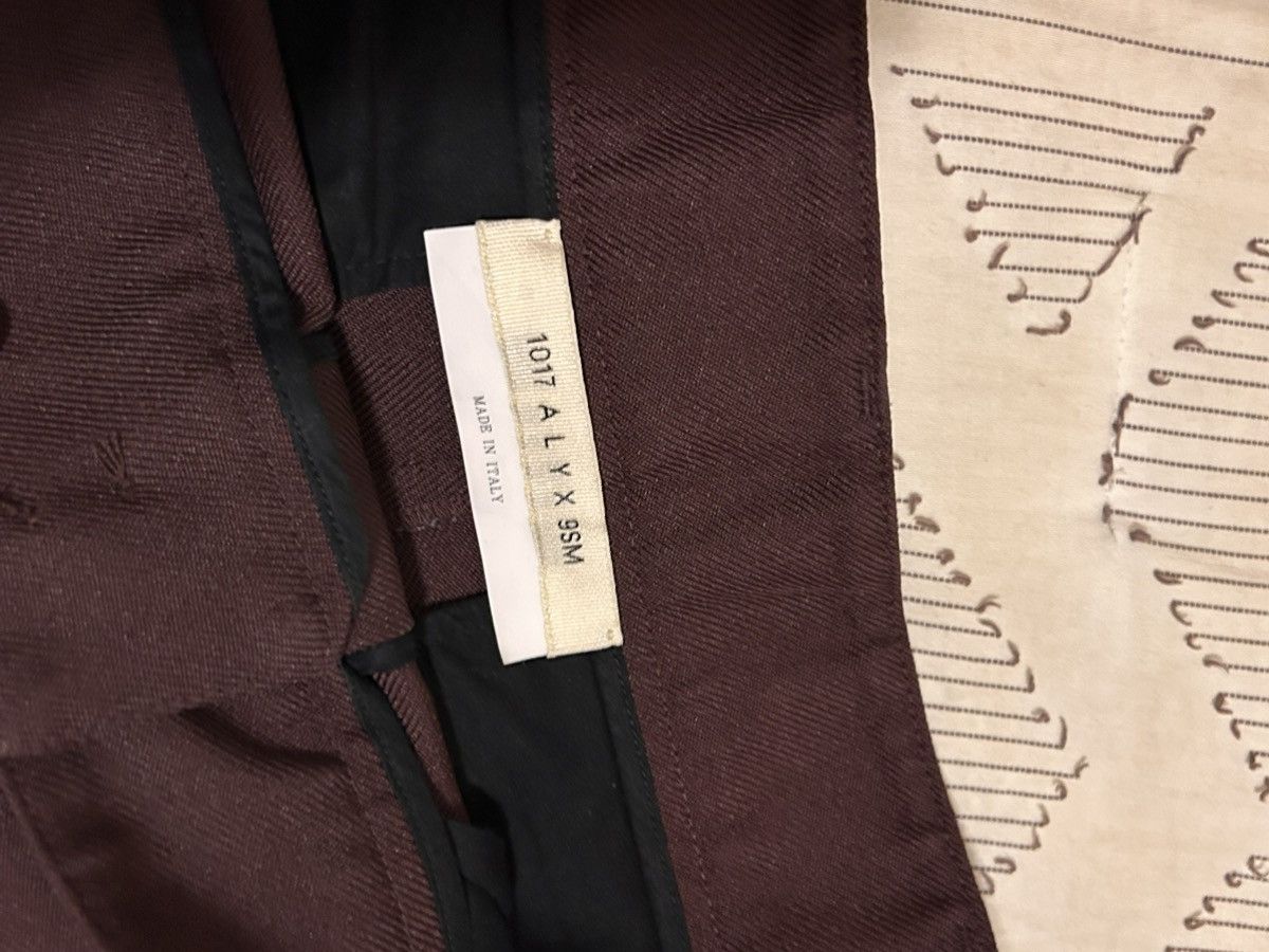 1017 ALYX 9SM Alyx “Burgundy Tailoring Work Cargo Pants” Size US 31 - 8 Thumbnail