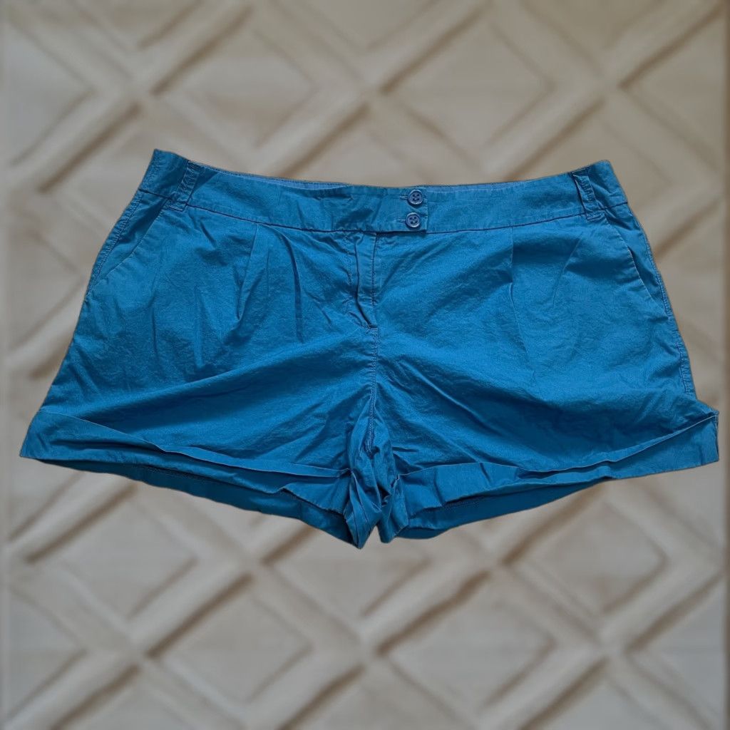 Vintage VINTAGE? No. New york and Co Bermuda Shorts Womens 18 Blue Cotton Casual Ladies 3" Inseam Size 27" / US 4 / IT 40 - 1 Thumbnail