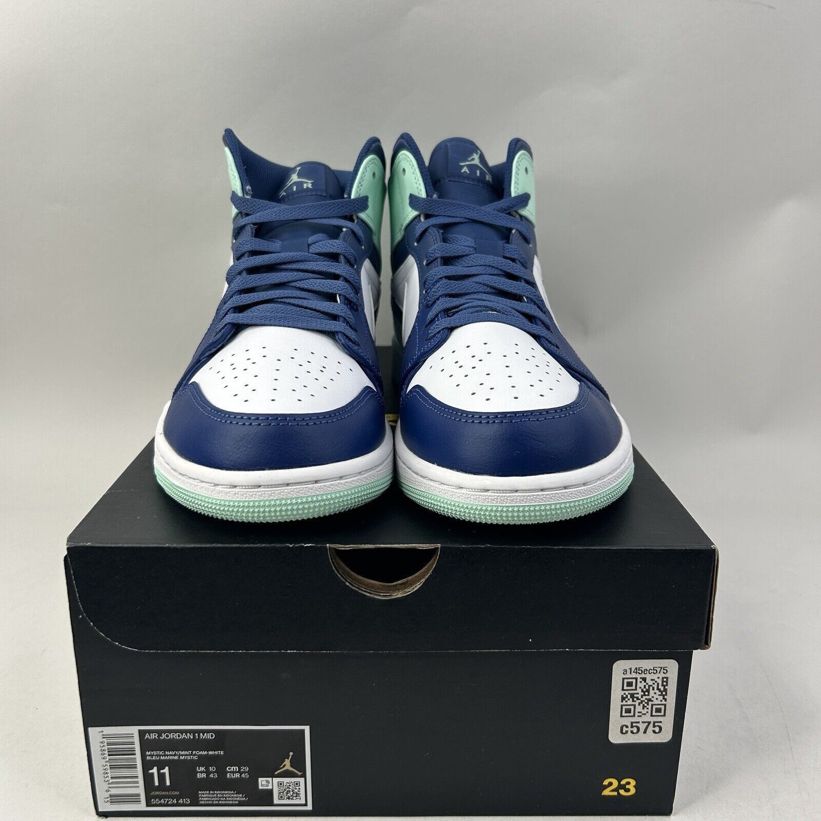 Nike Nike Air Jordan 1 Mid Retro “Mystic Navy" 2024 Size US 11 / EU 44 - 2 Thumbnail