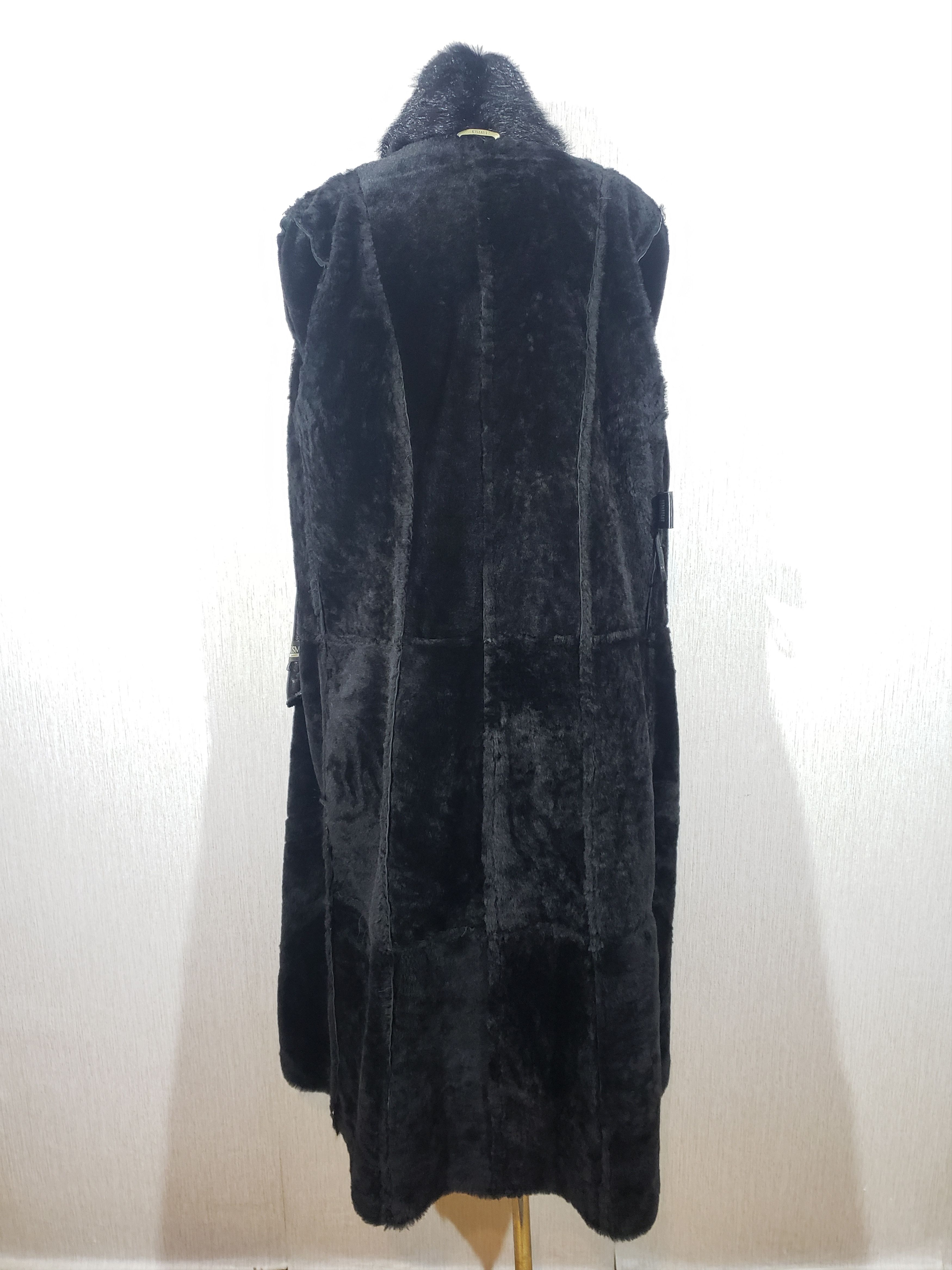 Other Stylish black sheepskin coat with mink fur inserts. Size L / US 10 / IT 46 - 5 Thumbnail