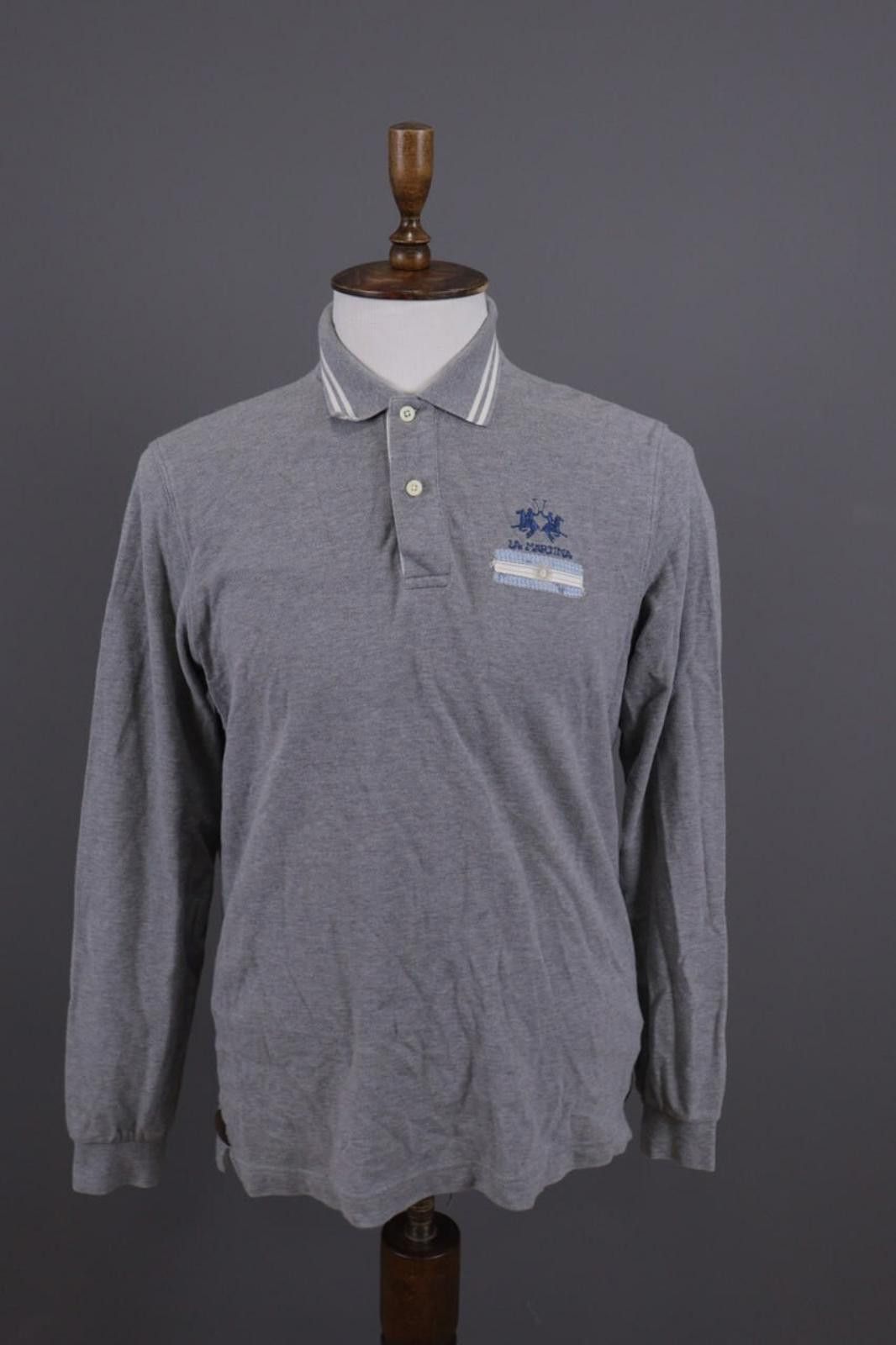 La Martina La Martina Buenos Aires Gray Argentina Polo Shirt Size L Size US L / EU 52-54 / 3 - 1 Thumbnail