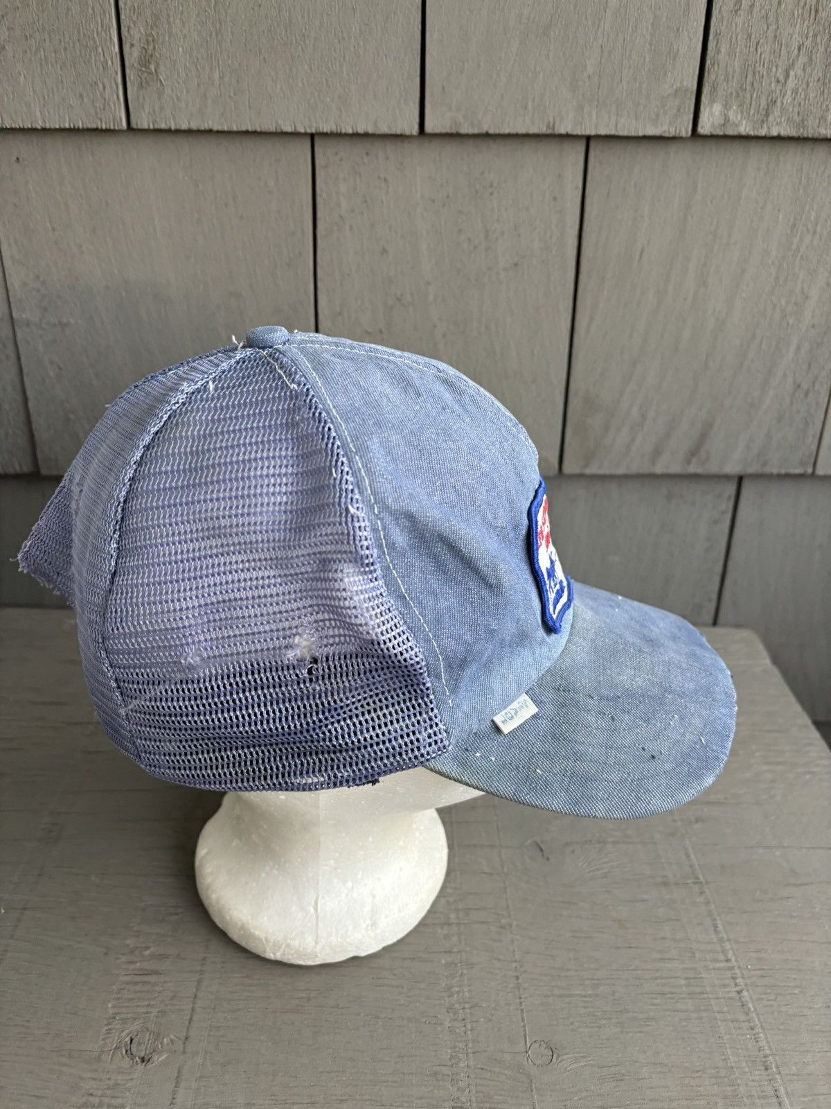 Levi's Vintage Levi's Trucker Hat Thrashed Denim 70s 80s Mesh Jeans Size ONE SIZE - 14 Thumbnail