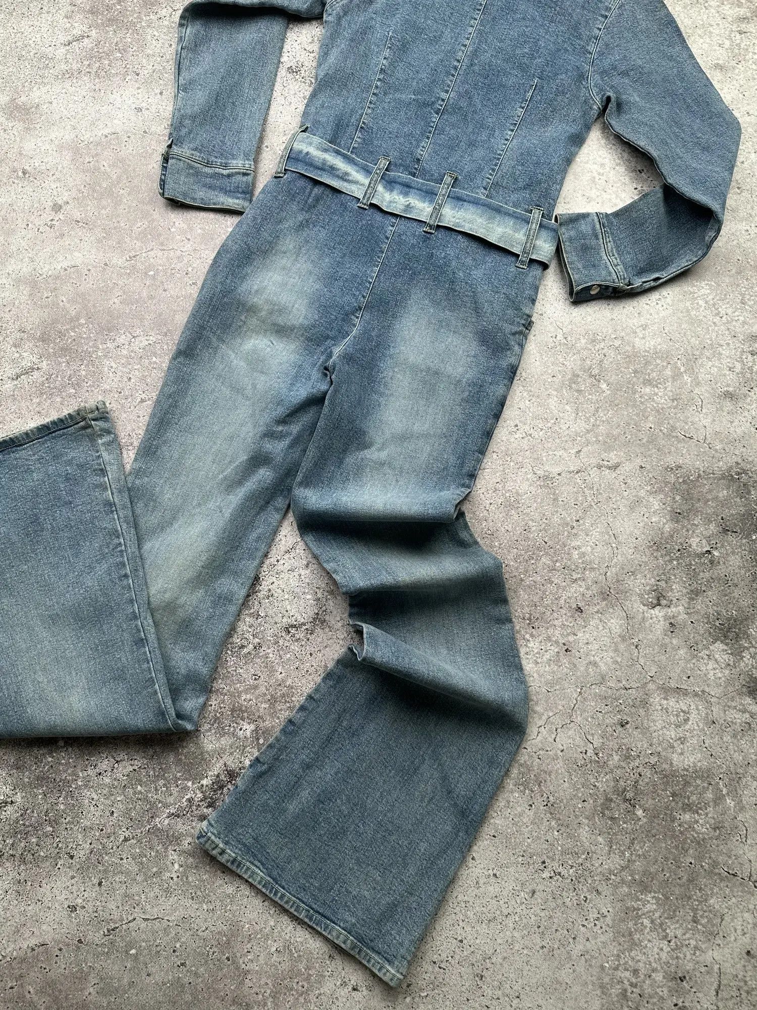 Vintage Vintage Denim Flare Faded Overalls C574(V338) Size 27" / US 4 / IT 40 - 10 Thumbnail