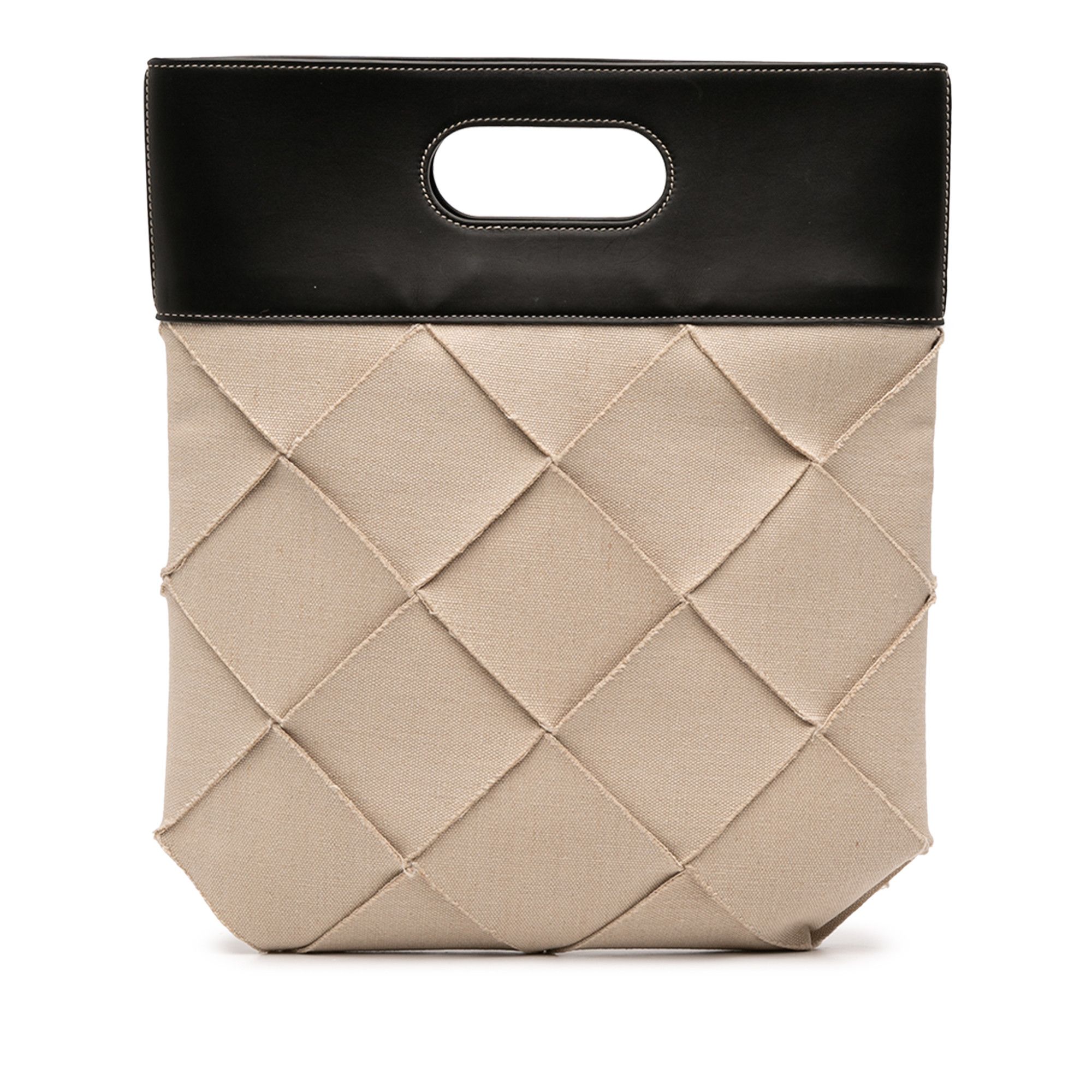 Bottega Veneta Small Canvas French Calfskin Slip Tote