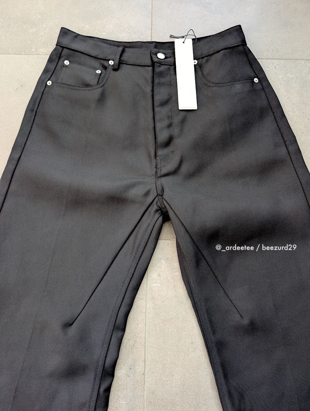 Rick Owens 💥SAMPLE GETH CORDURA HDU JEANS WIDE LEG Size US 31 - 4 Thumbnail